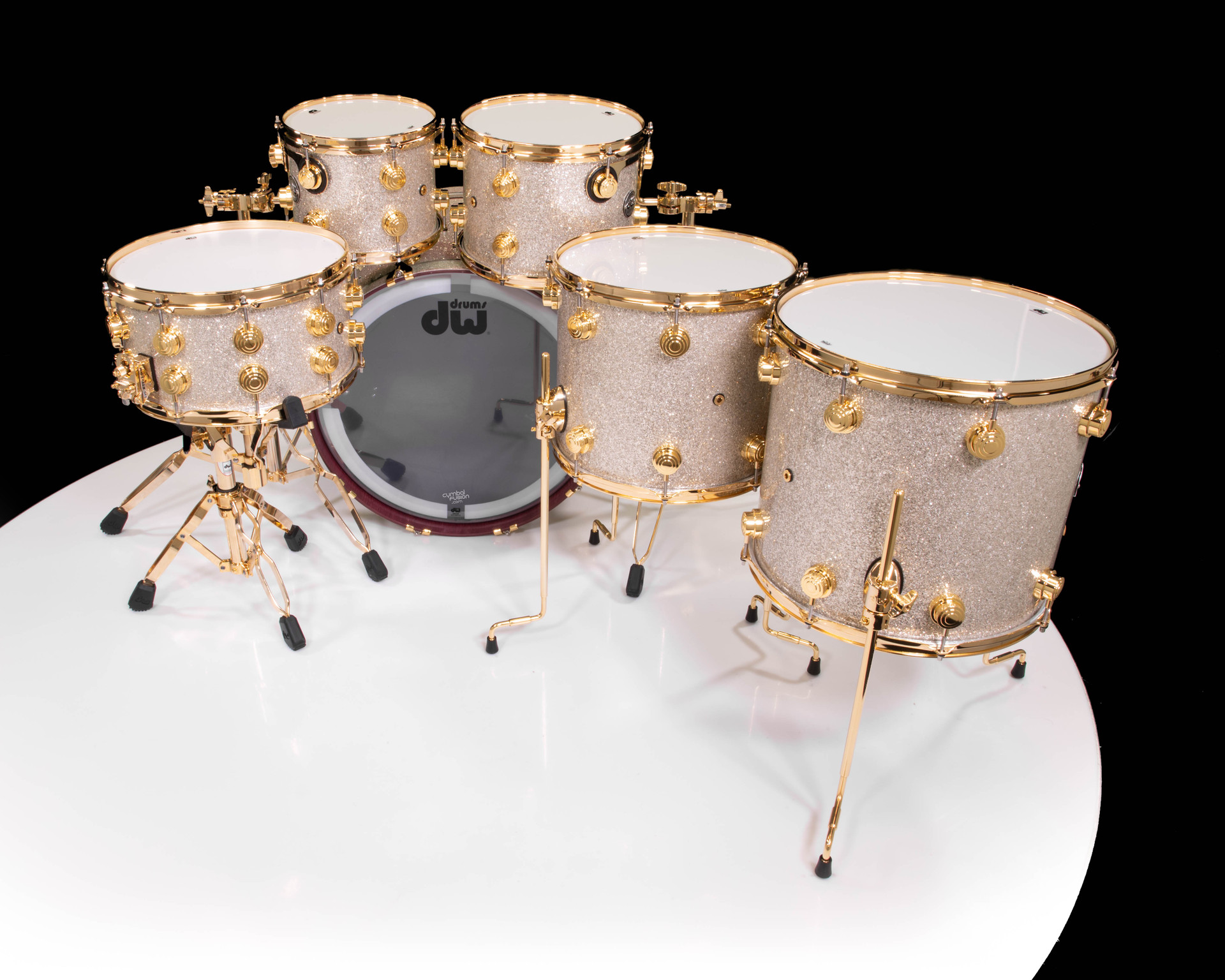 DW Collector's 6pc Purpleheart Kit - Broken Glass w/Gold HW