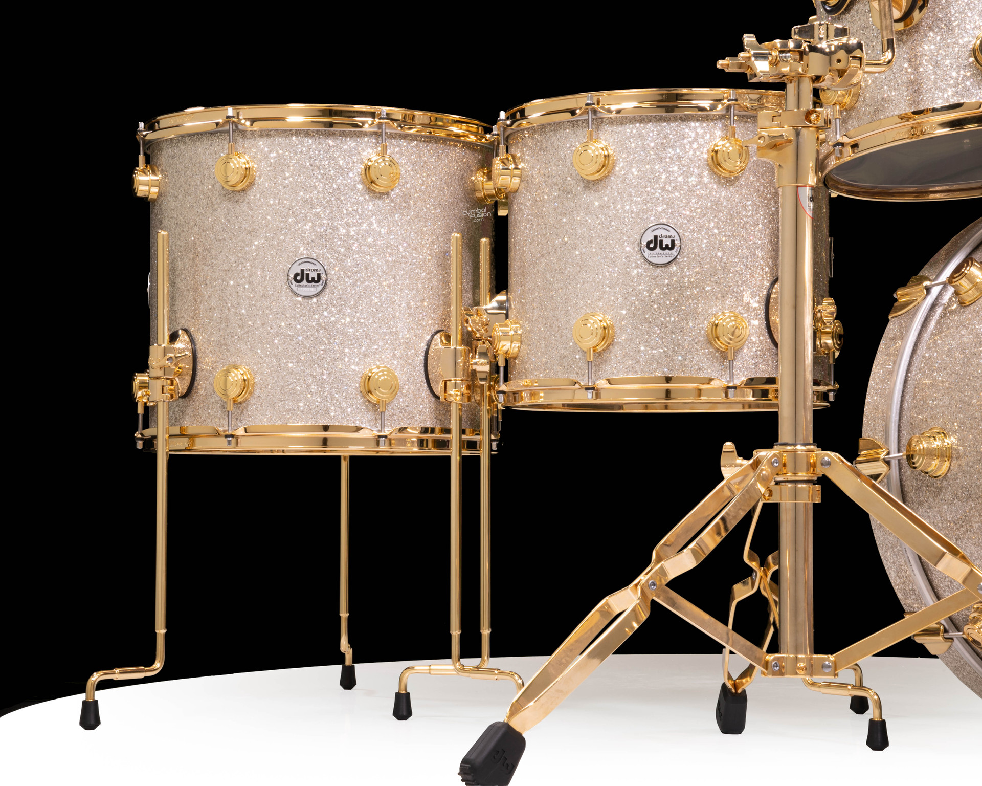 DW Collector's 6pc Purpleheart Kit - Broken Glass w/Gold HW