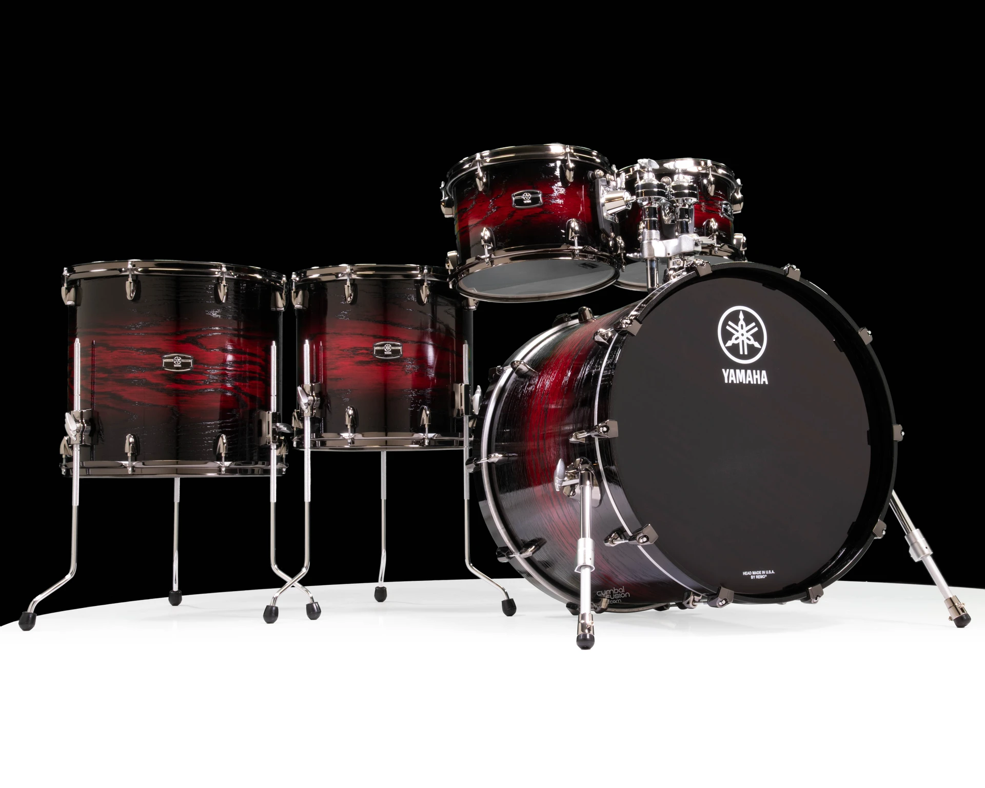 Yamaha Live Custom Hybrid Oak 5pc Demo - Uzu Magma Sunburst