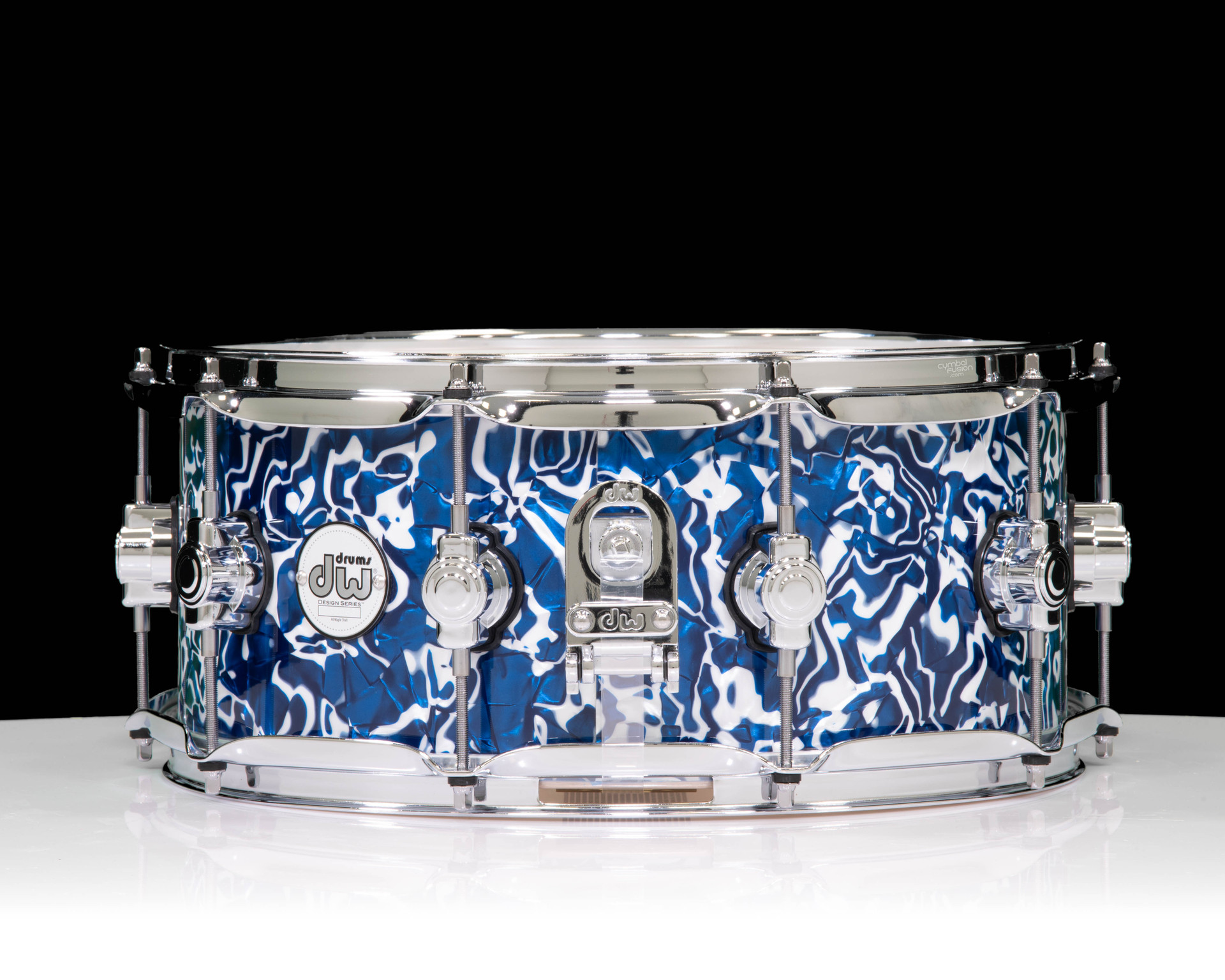 電脳悪夢ルカスレイ　Dmitry Burmak アーティストプルーフ DW Design Series 6x14 Maple Snare Drum - Blue Lightning