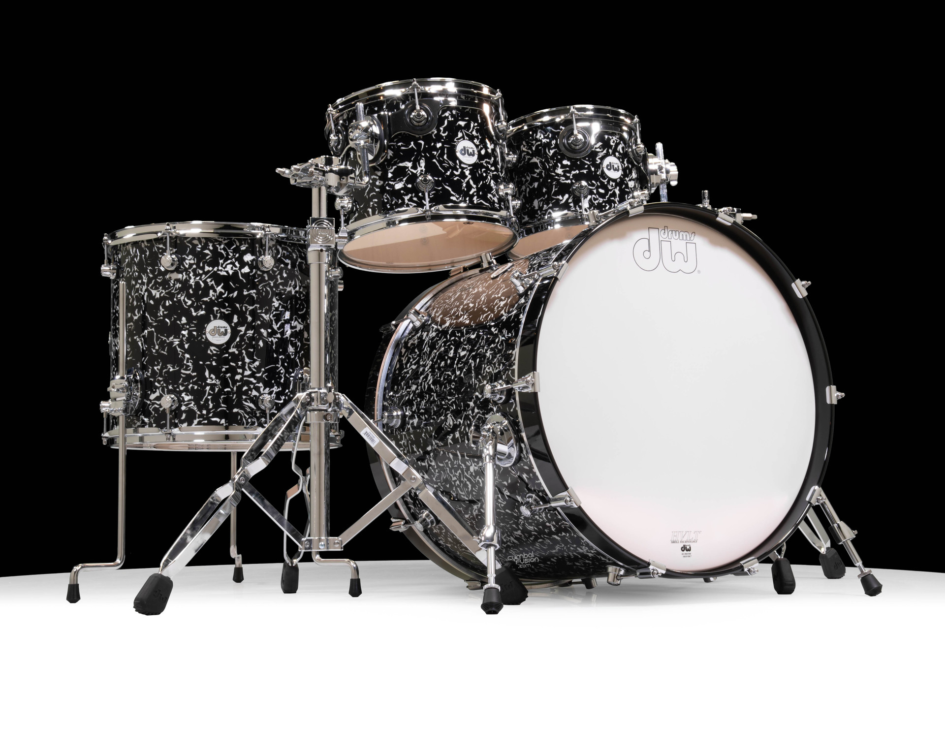 DW Design Series 4pc Shell Pack - Black Lightning - Limited
