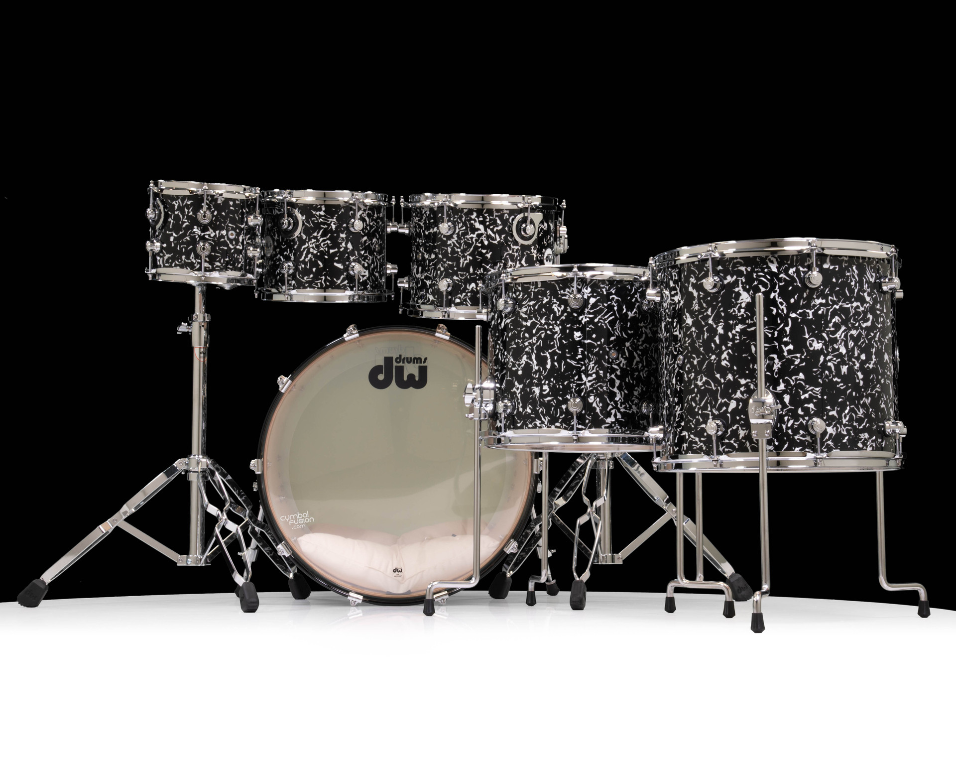 DW Design Series 6pc Shell Pack - Black Lightning Limited Edition