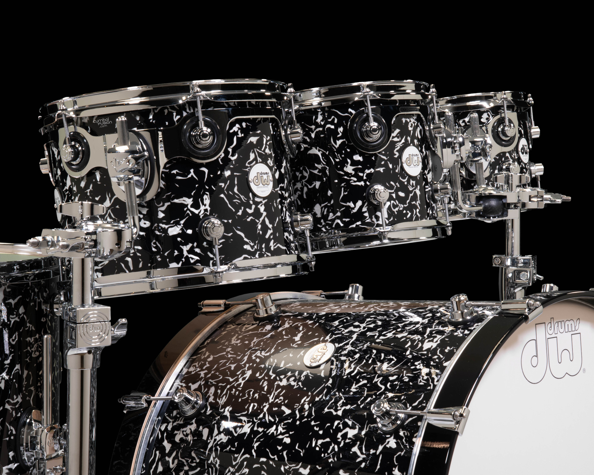 DW Design Series 6pc Shell Pack - Black Lightning Limited Edition