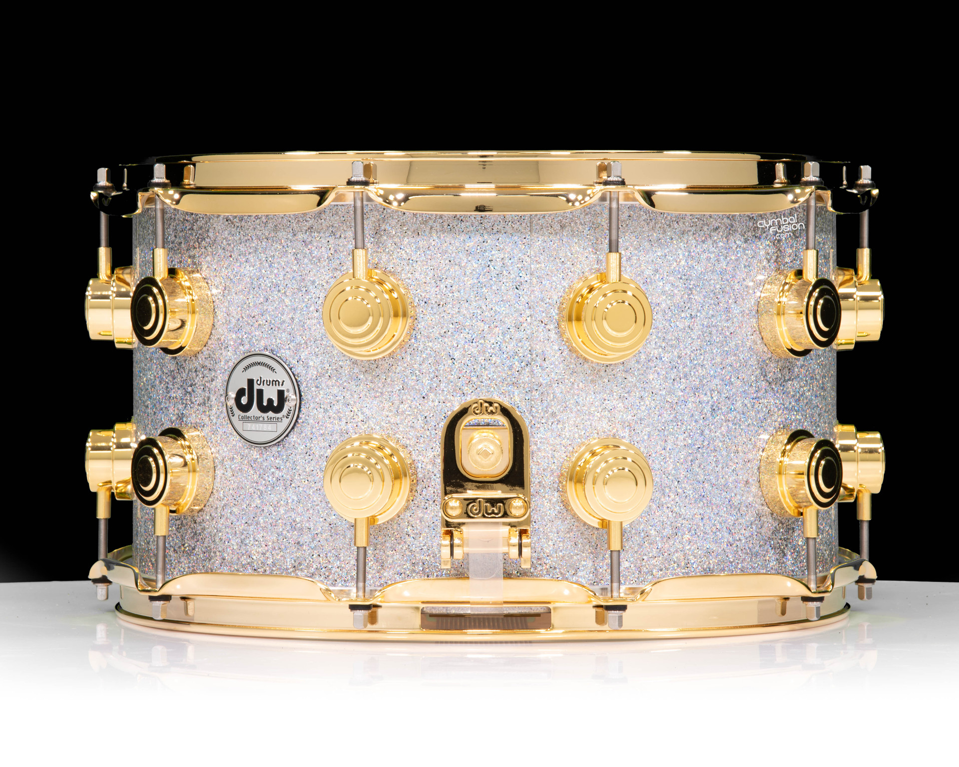 DW Collector's SonicPly 8x14 Snare - Diamond Nebula with Gold Hardware