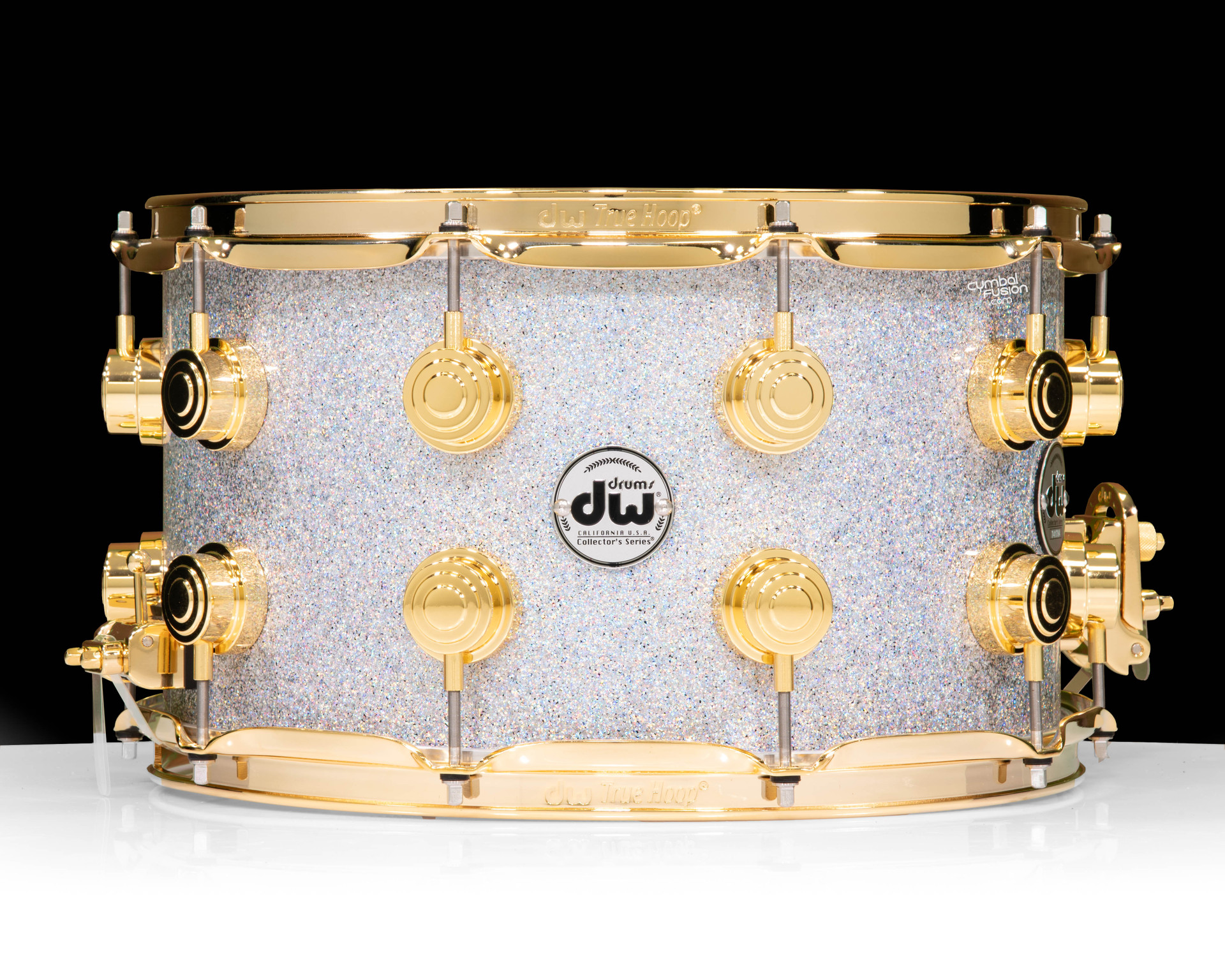 DW Collector's SonicPly 8x14 Snare - Diamond Nebula with Gold Hardware