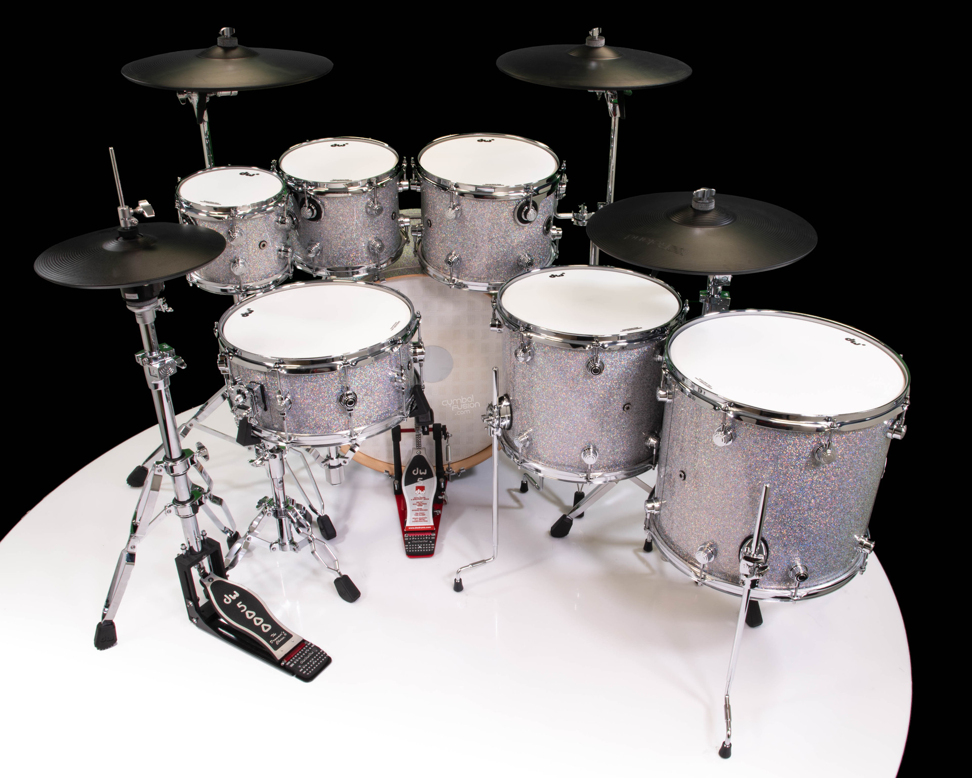 DWe 7pc Diamond Nebula Complete Set with Hardware and Roland Cymbals