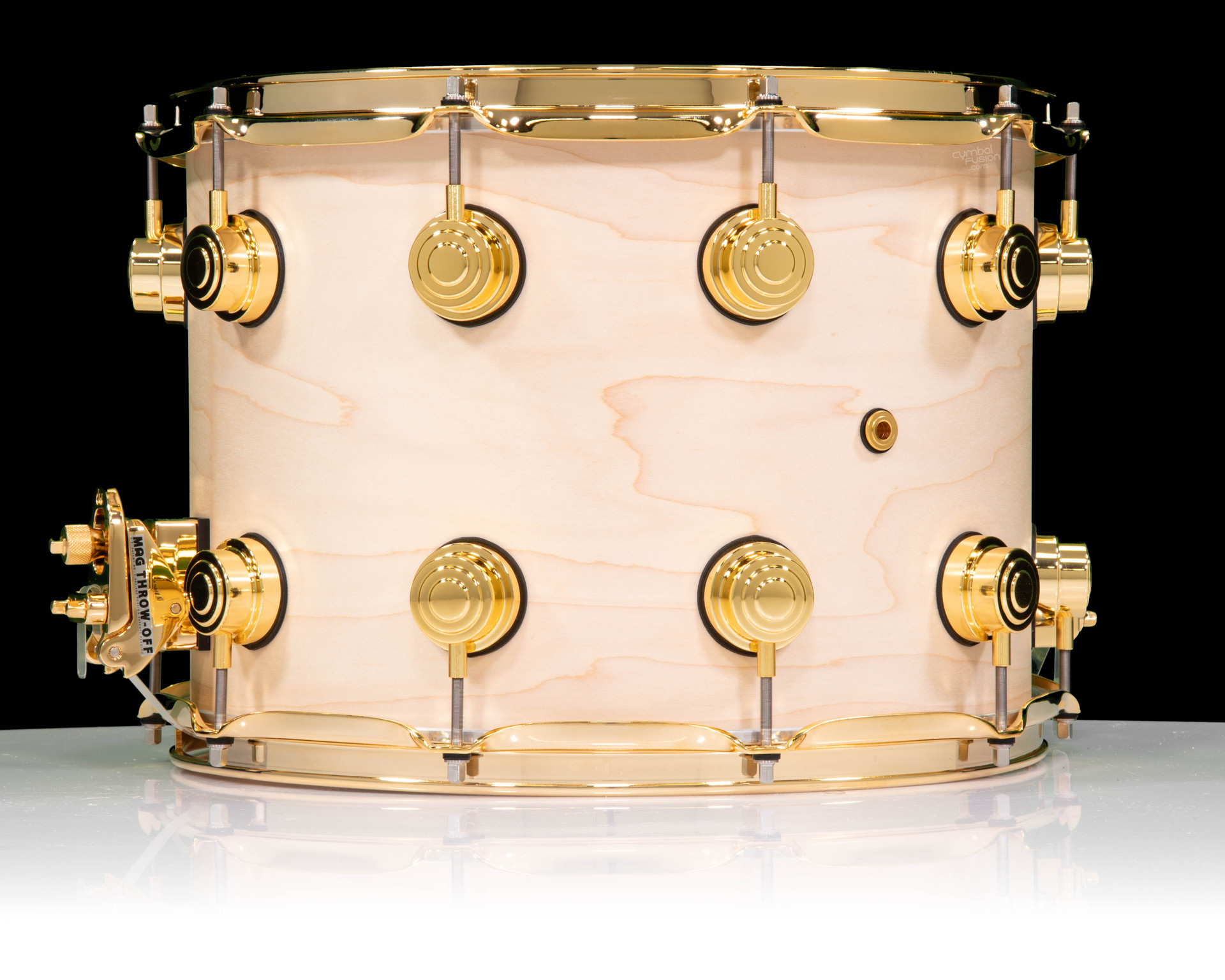 DW Collector's 10x14 SSC Maple Snare – Natural Satin w/ Gold HW