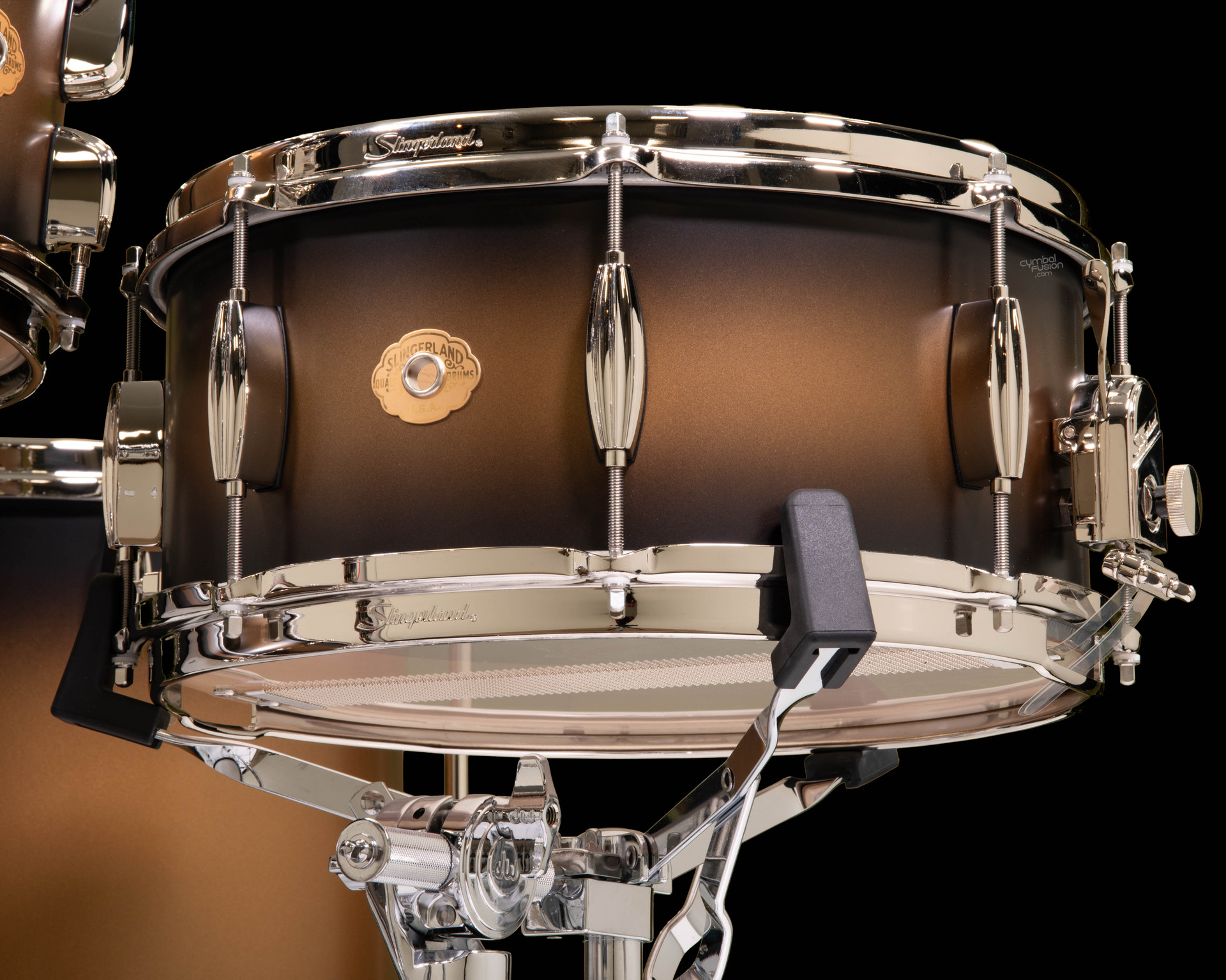 Slingerland Radio King 5pc Shell Pack - Black & Gold Lacquer