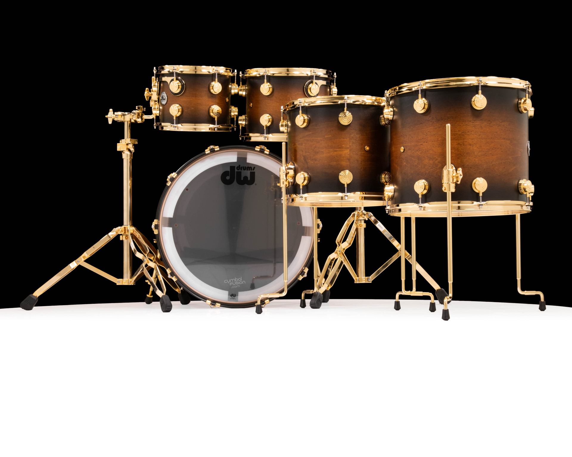 DW Collector's 5pc SSC Maple Kit - Honey to Ebony Satin Oil Burst
