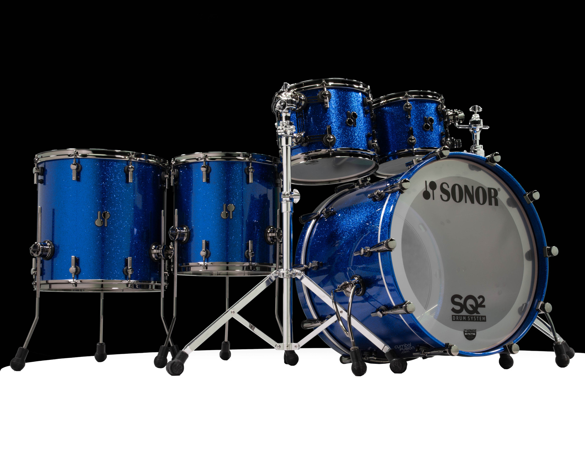 Sonor SQ2 5pc Beech Drum Kit – Blue Sparkle 10/12/14/16/22