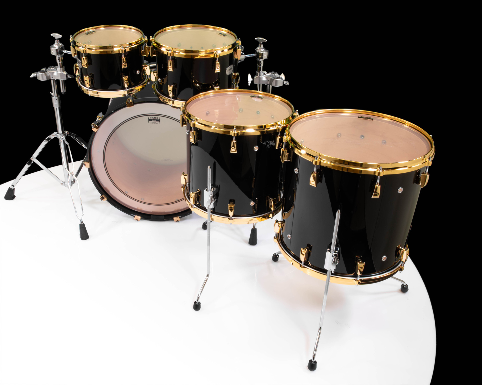 Yamaha PHX Shell Pack Solid Black Gold 10/12/14/16/22 No Mount