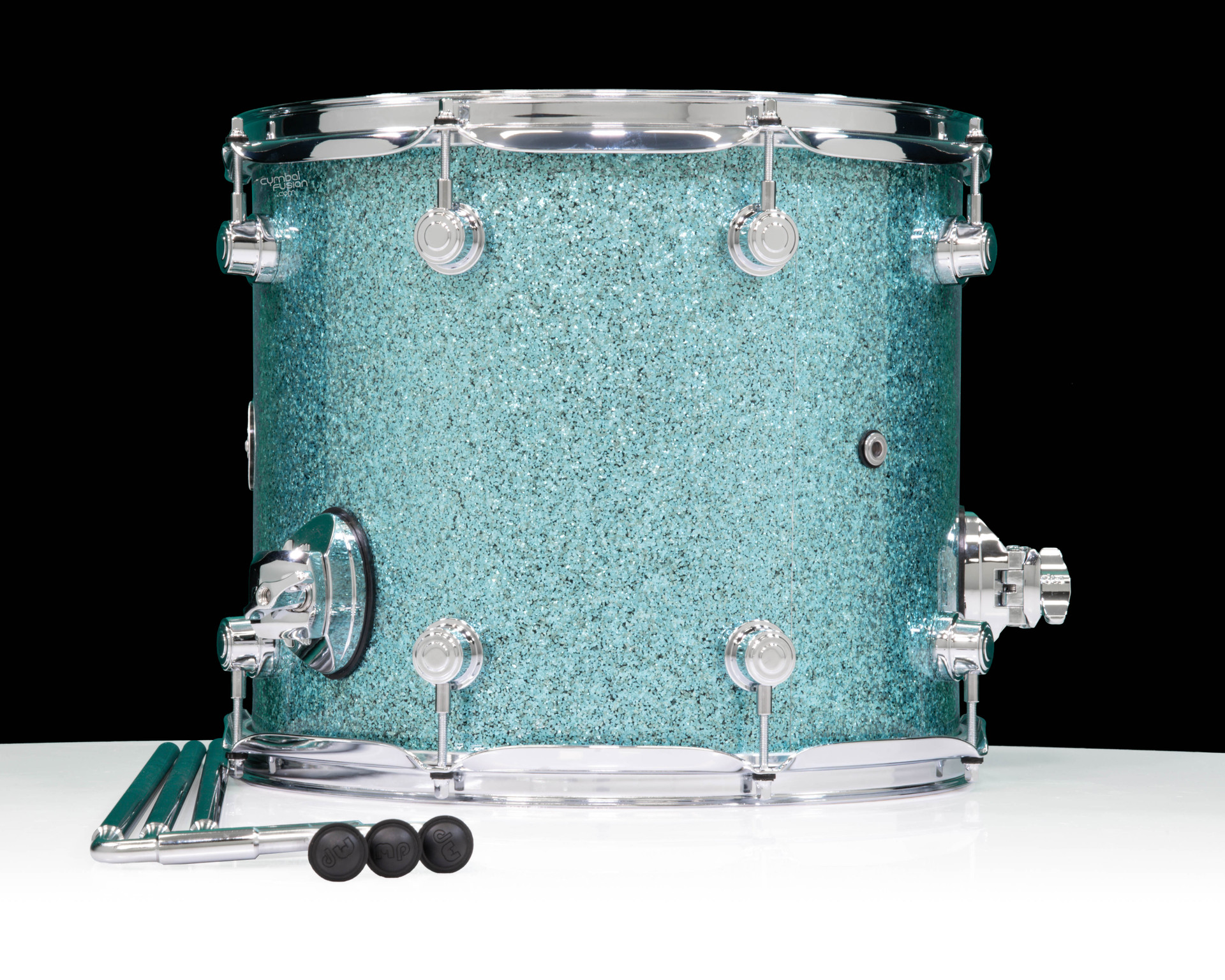 洋楽 DRUM&BASS ARENA VER.2 DW Performance Series 12x14 Floor Tom - Aqua Glass - CymbalFusion.com