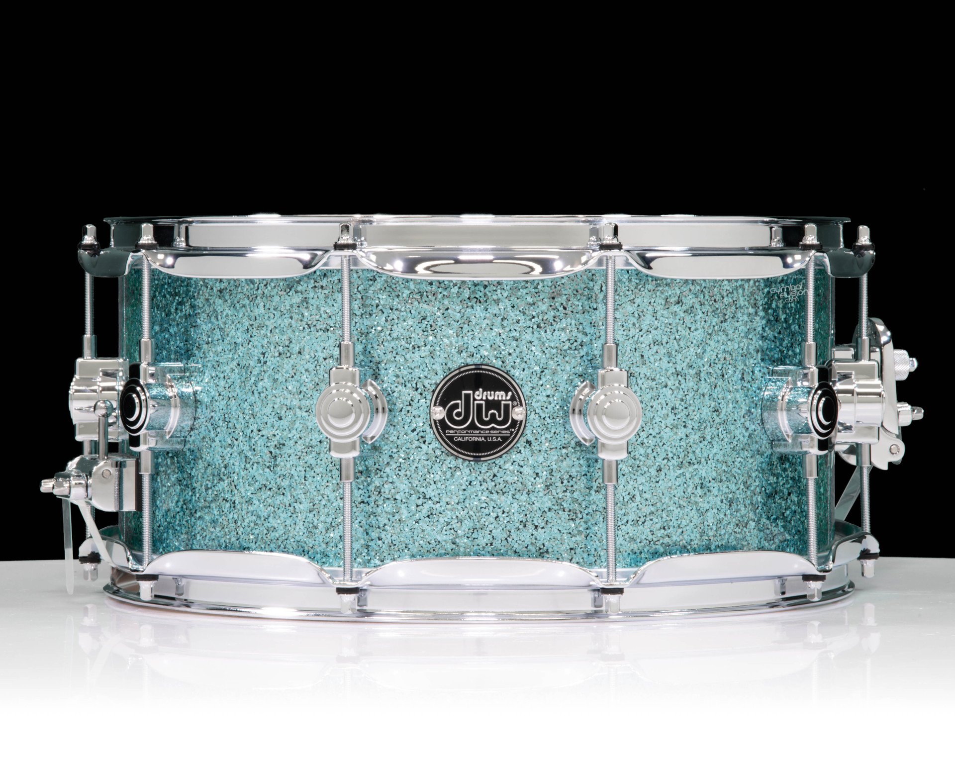 DW Performance Series 6.5x14 Snare Drum - Aqua Glass