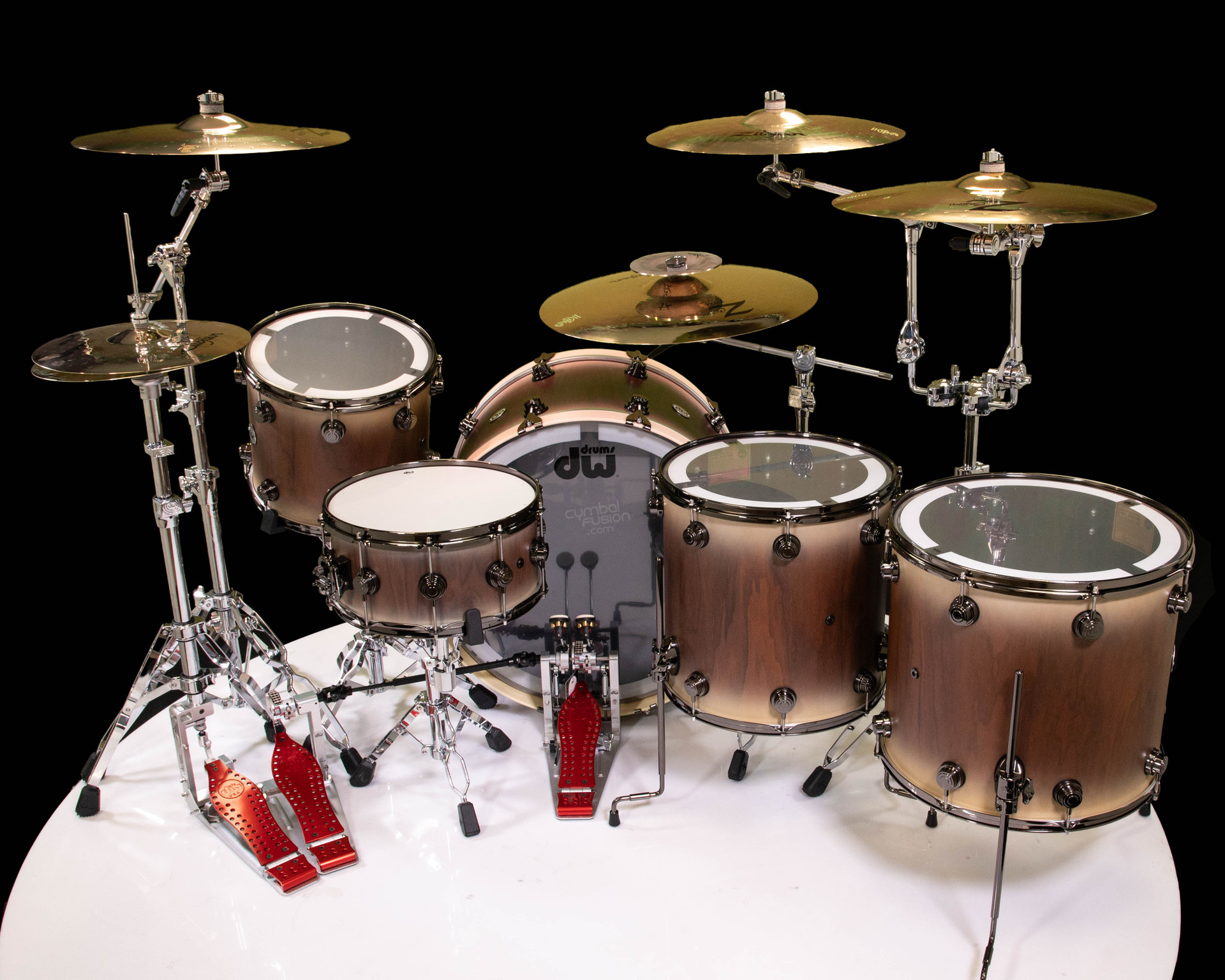 DW Collector's Series 5pc Prototype Kit - Hard Satin Burst Over Walnut