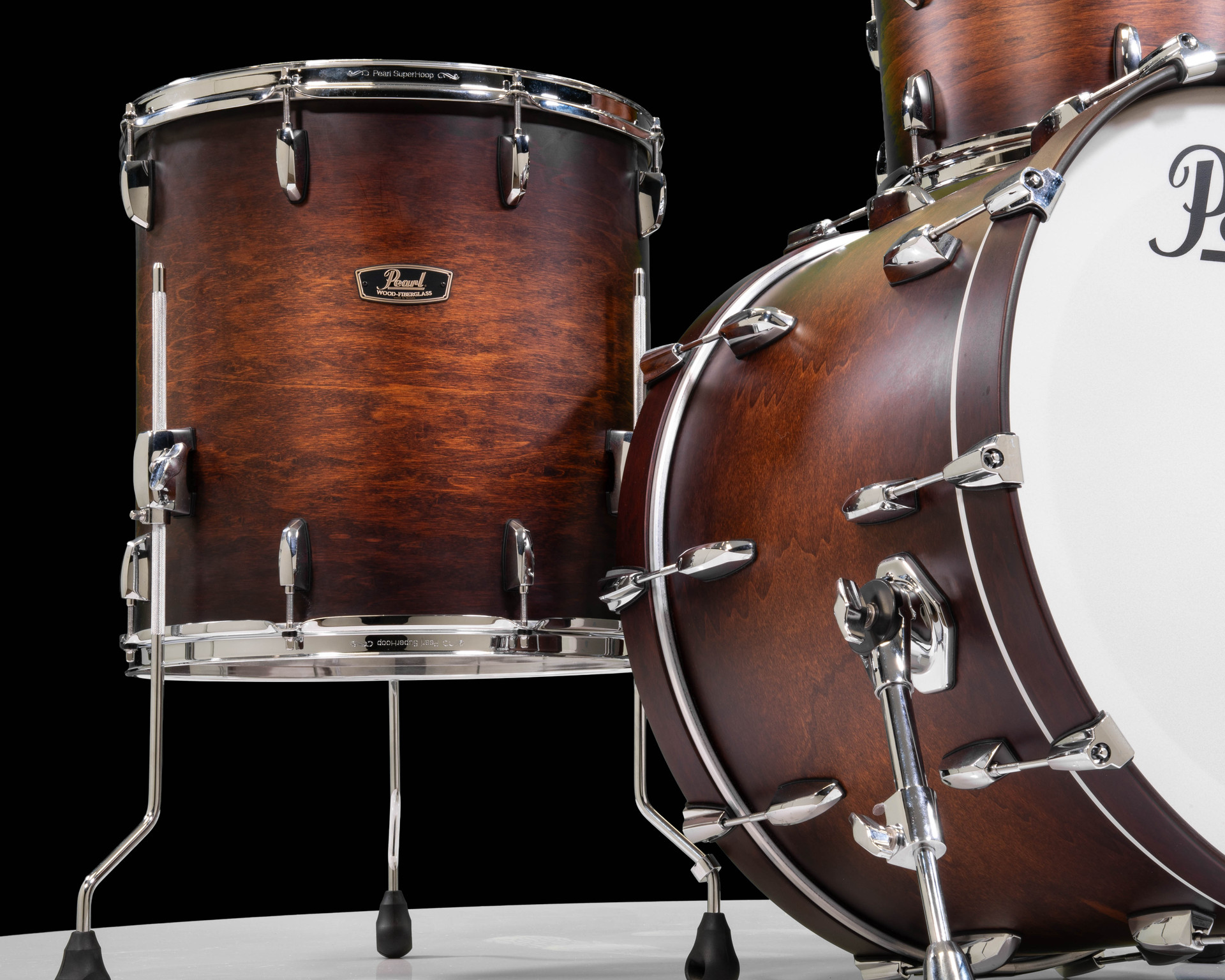 Used Pearl Wood/Fiberglass 3pc - Satin Cocoa Burst