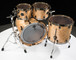 Mapex Saturn V Exotic Shell 4pc Rock Shell Pack - Natural Maple Burl