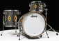 Ludwig Legacy Mahogany 3pc Shell Pack - Flash Diamond Inlay- Charcoal