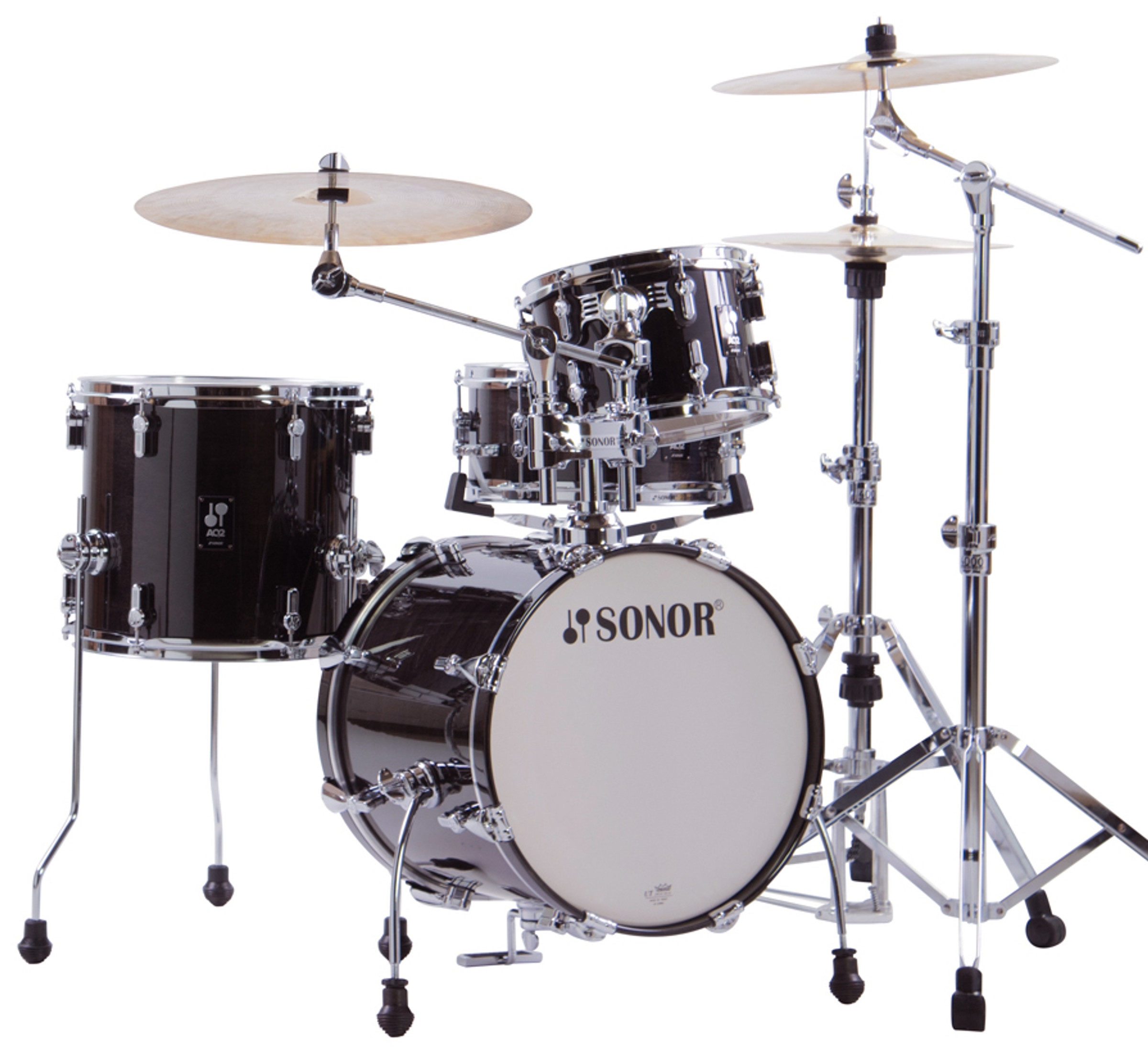 Sonor AQ2 Safari Drum Set - Transparent Black