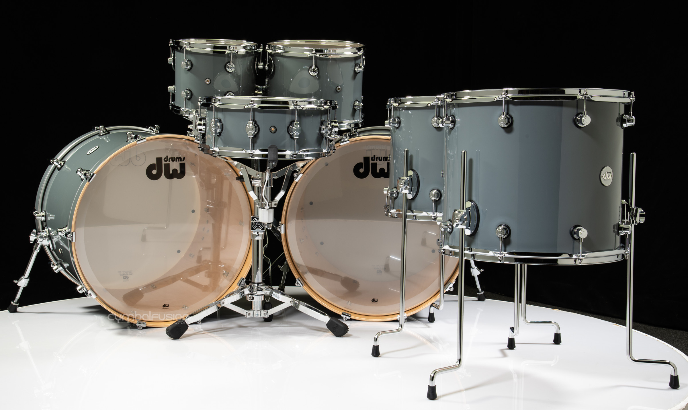 dw drum set double bass