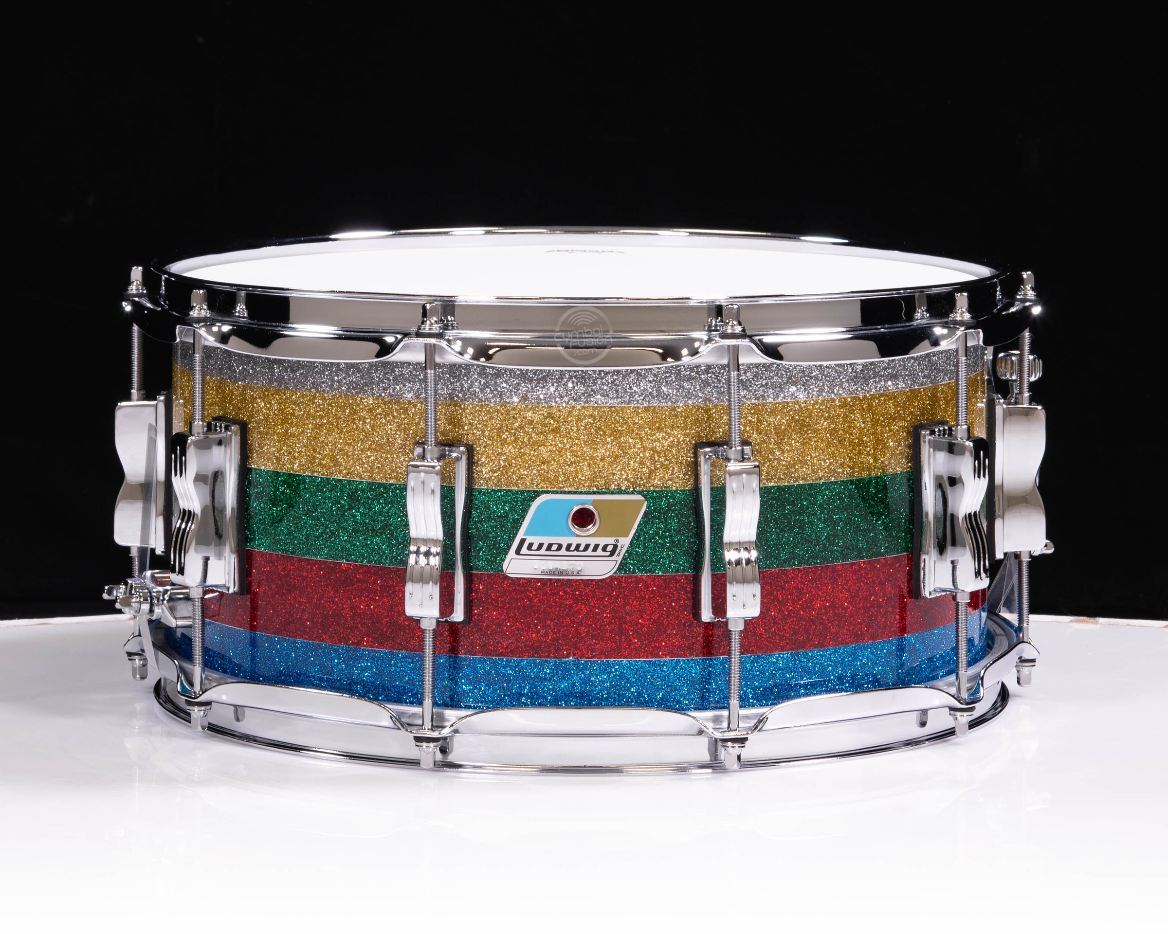 Ludwig Vistalite Snare Drum - 6.5 x 14 - Salesman Sparkle