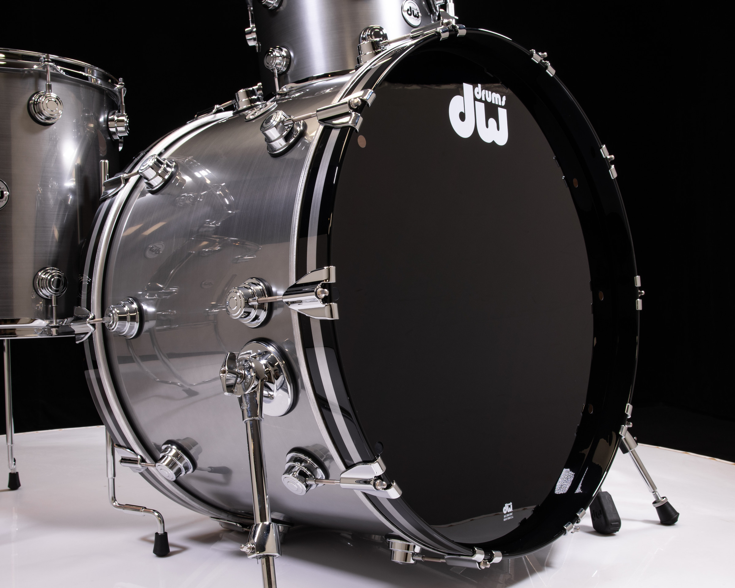 DW 4pc Collectors Series Stainless Steel Drum Set