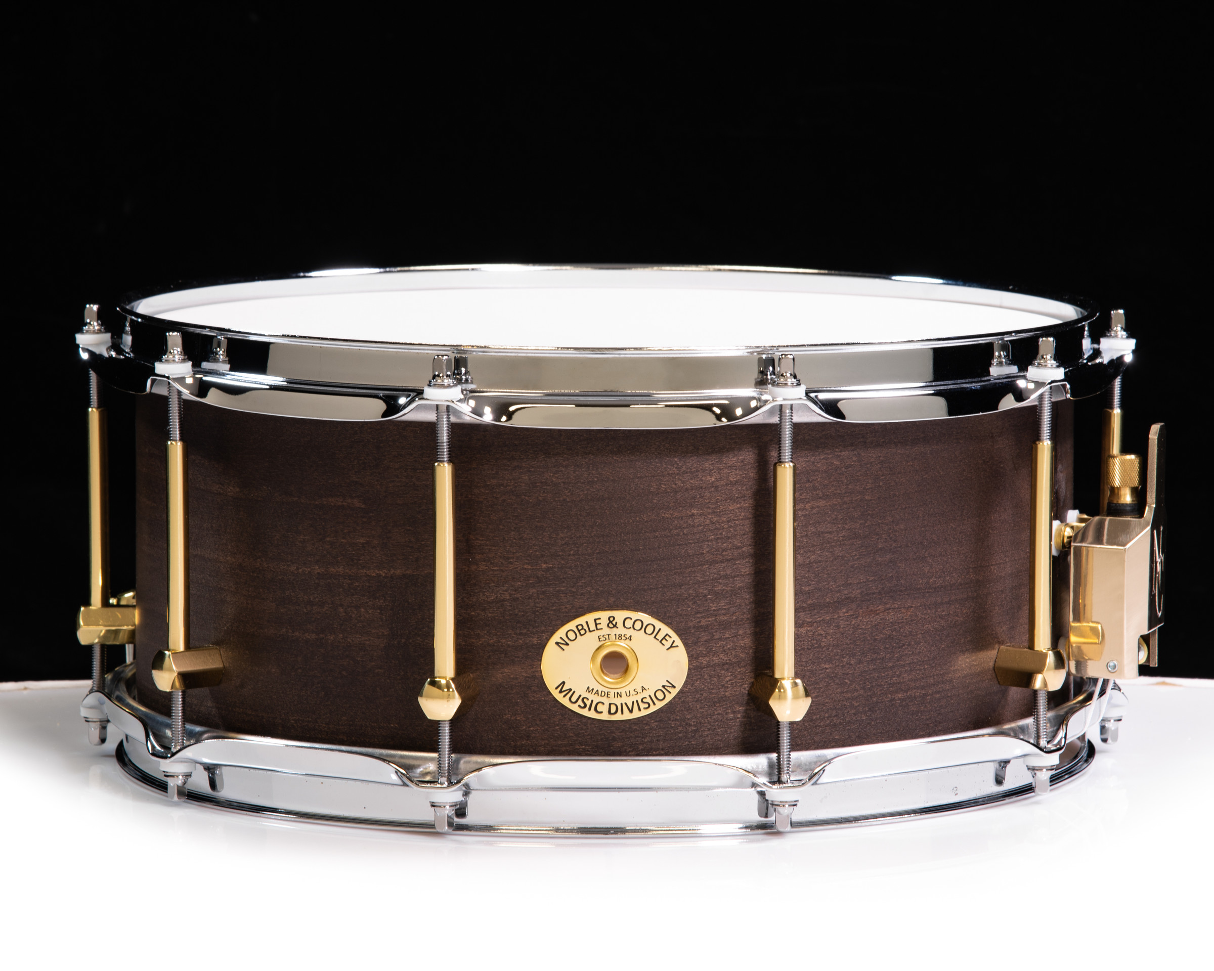 Noble & Cooley Solid Shell Maple 6x14 Snare - Espresso Matte Lacquer