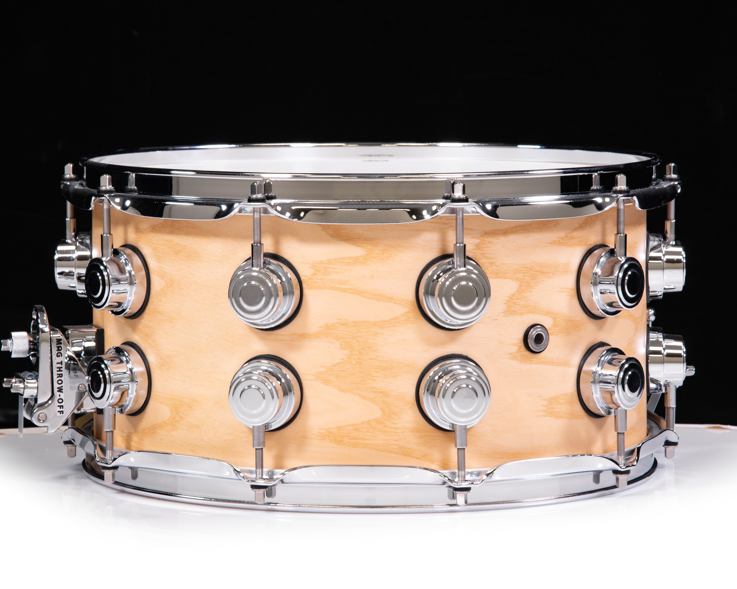 DW Collector's Series Maple 7x14 Snare Drum Ash Burl Swirl Hard