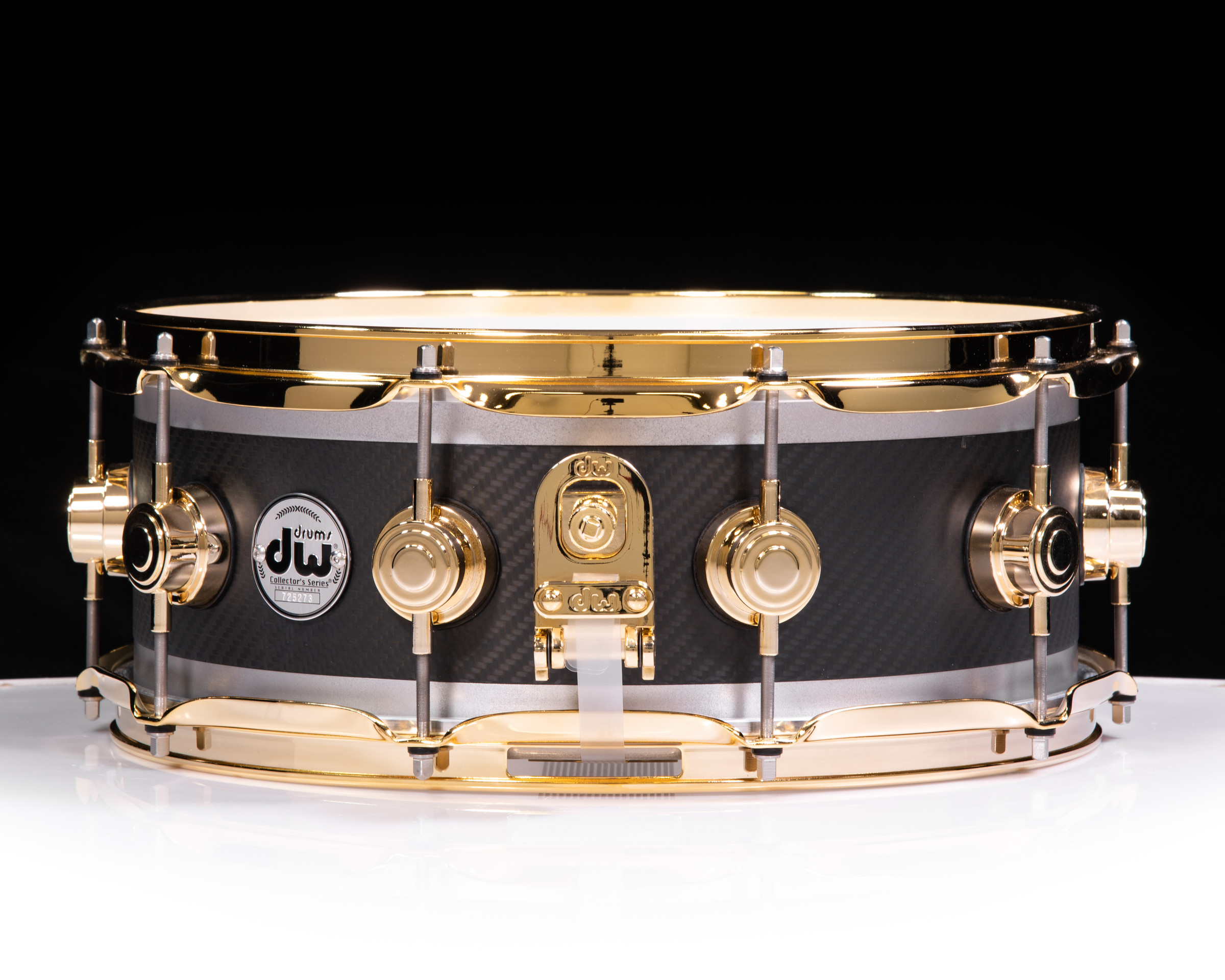 DW Collector's Carbon Fiber Edge 5.5x14 Snare w/Gold HW