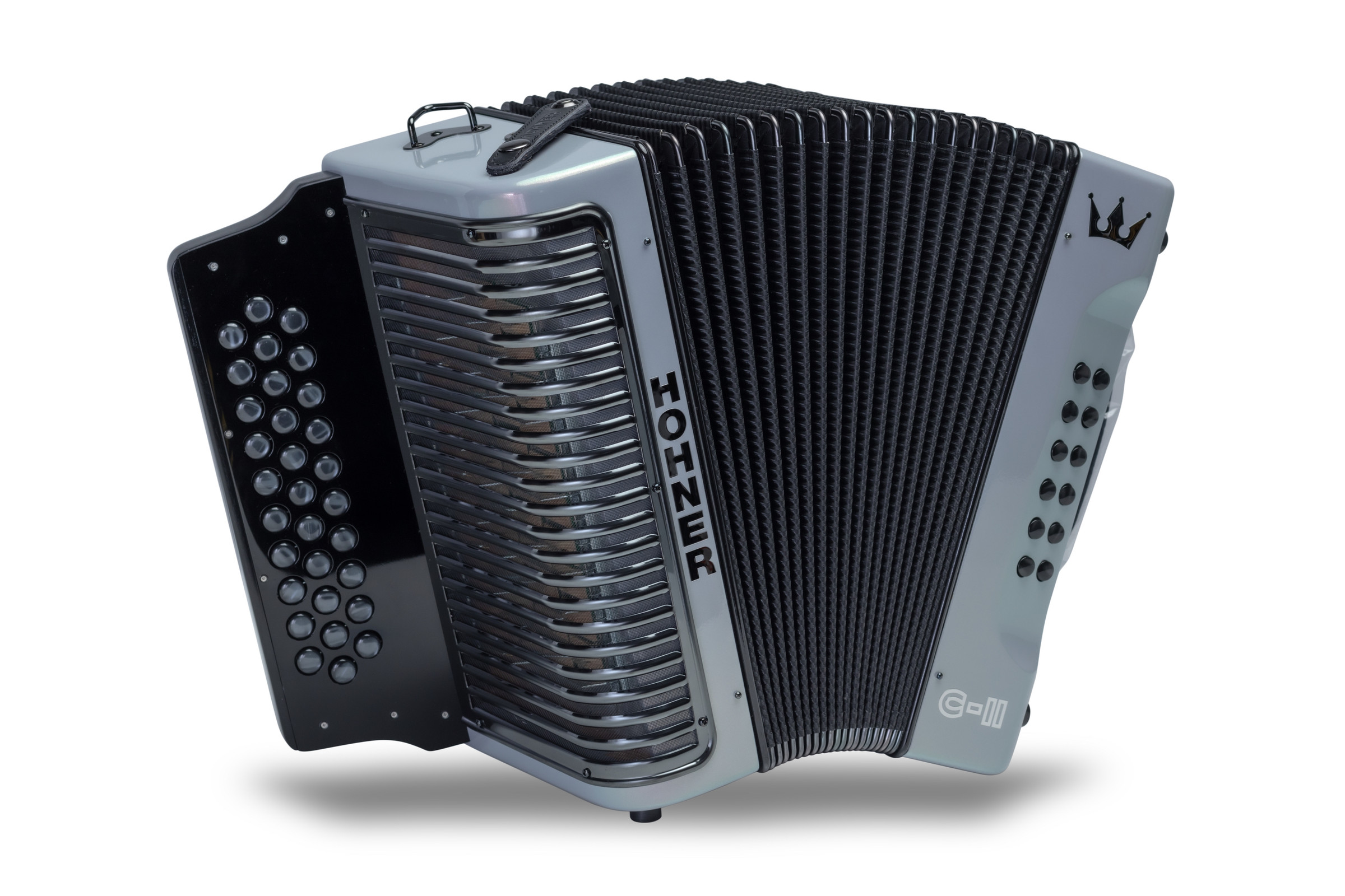 Hohner Corona C-II GCF (Fa) Diatonic Accordion - Silver Rainbow