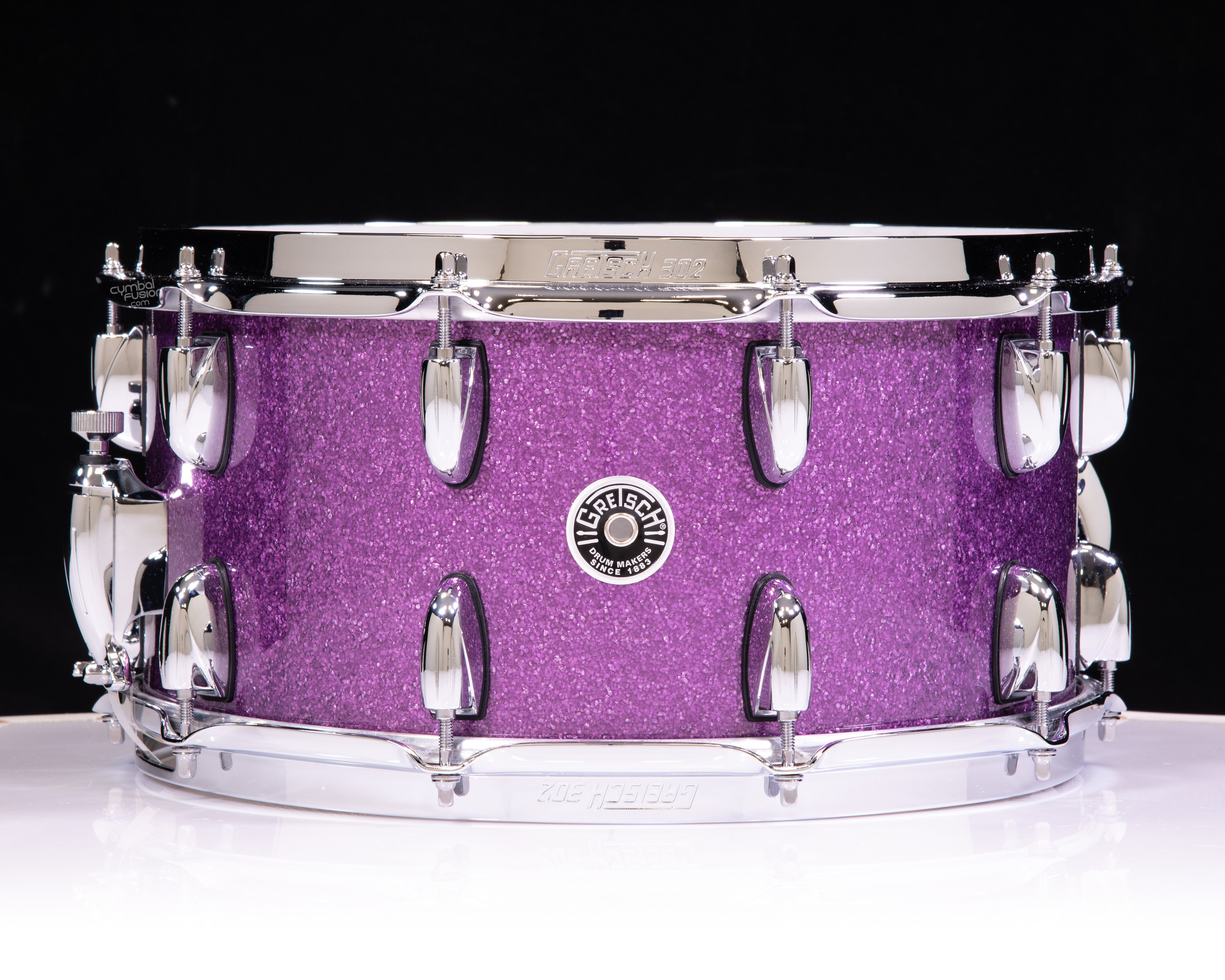 Gretsch Brooklyn 7x14 Snare Double Row Lugs - Purple Sparkle Nitron