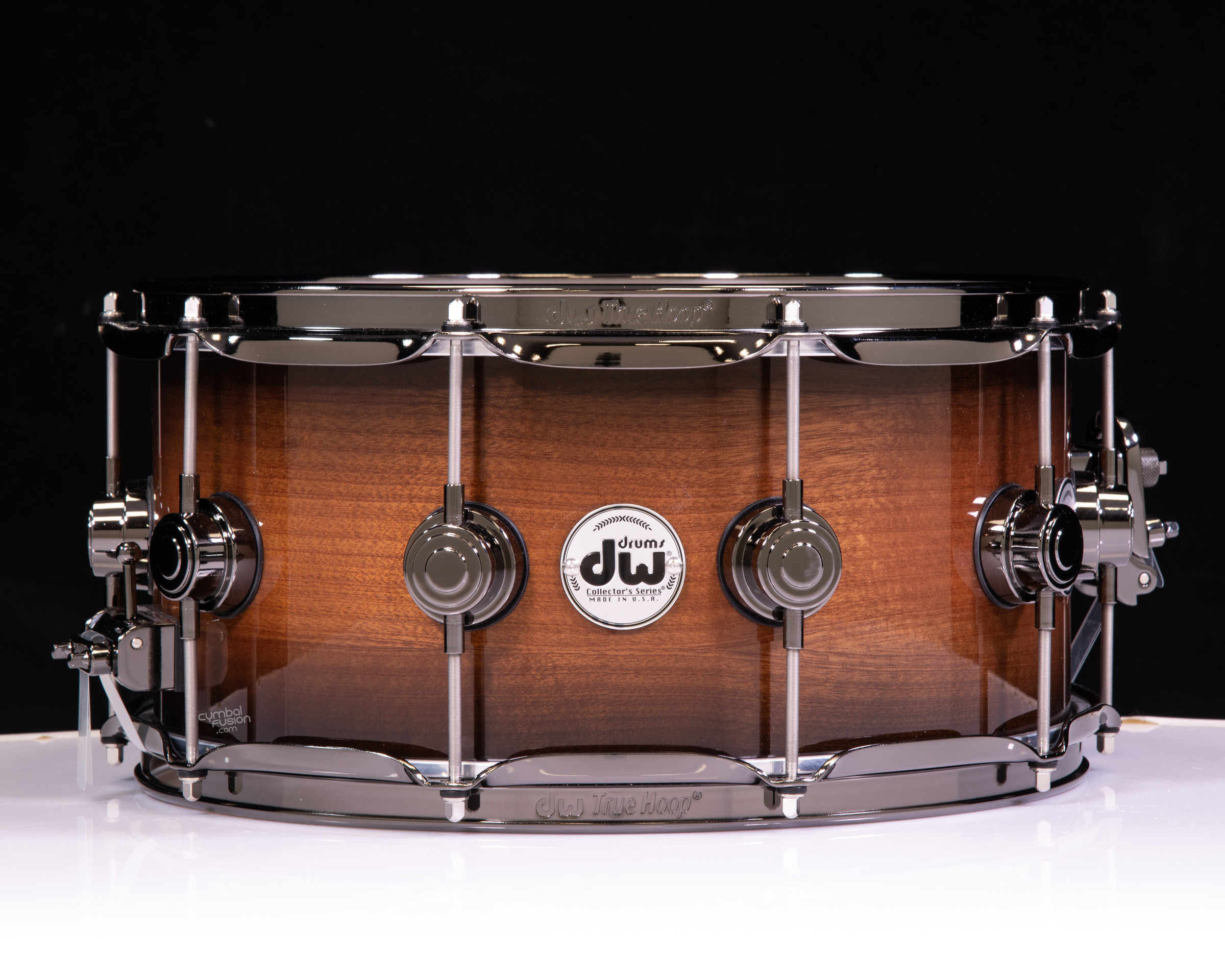 DW Collector's 6.5x14 Mahogany Spruce Snare - Candy Black Burst