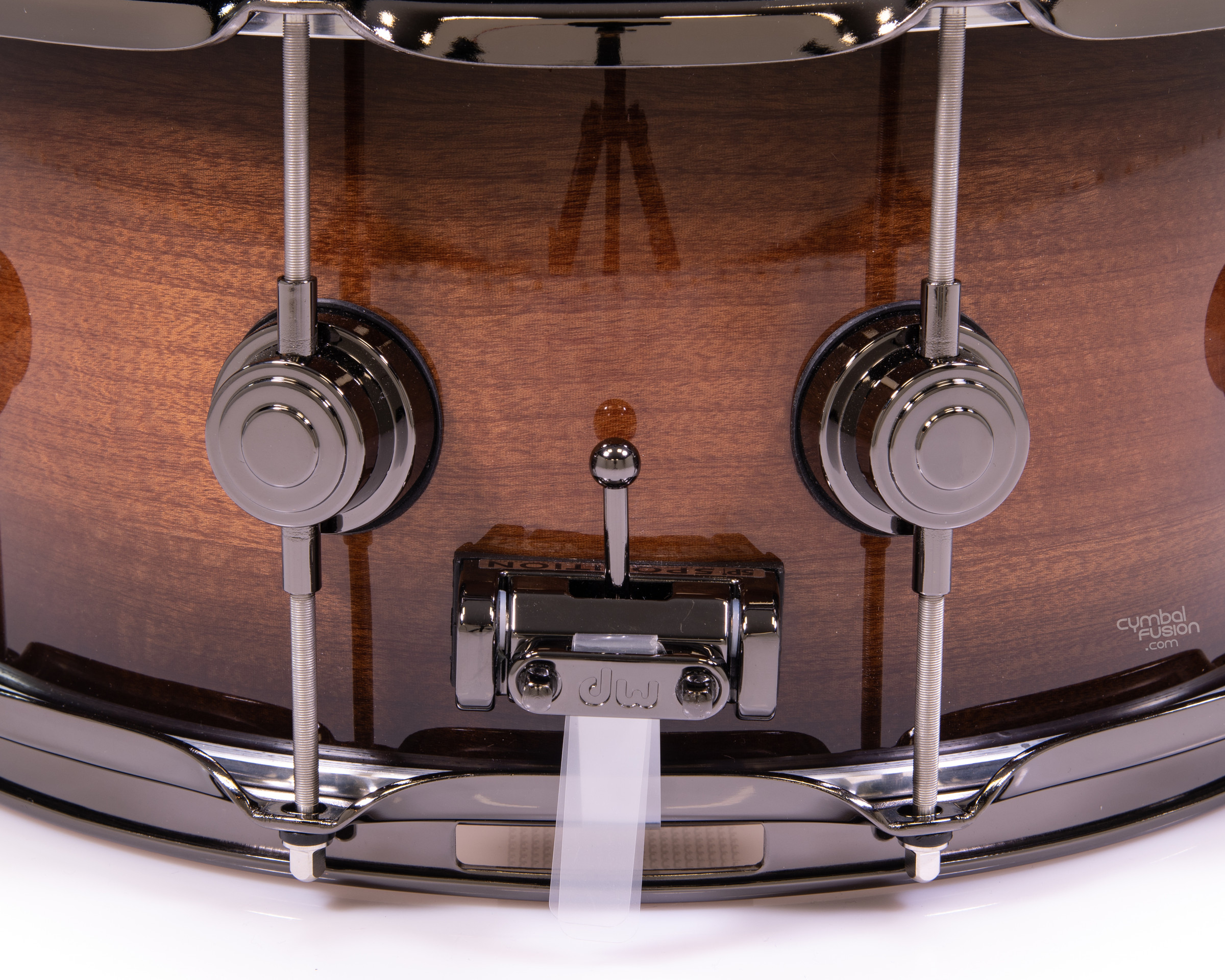 DW Collector's 6.5x14 Mahogany Spruce Snare - Candy Black Burst