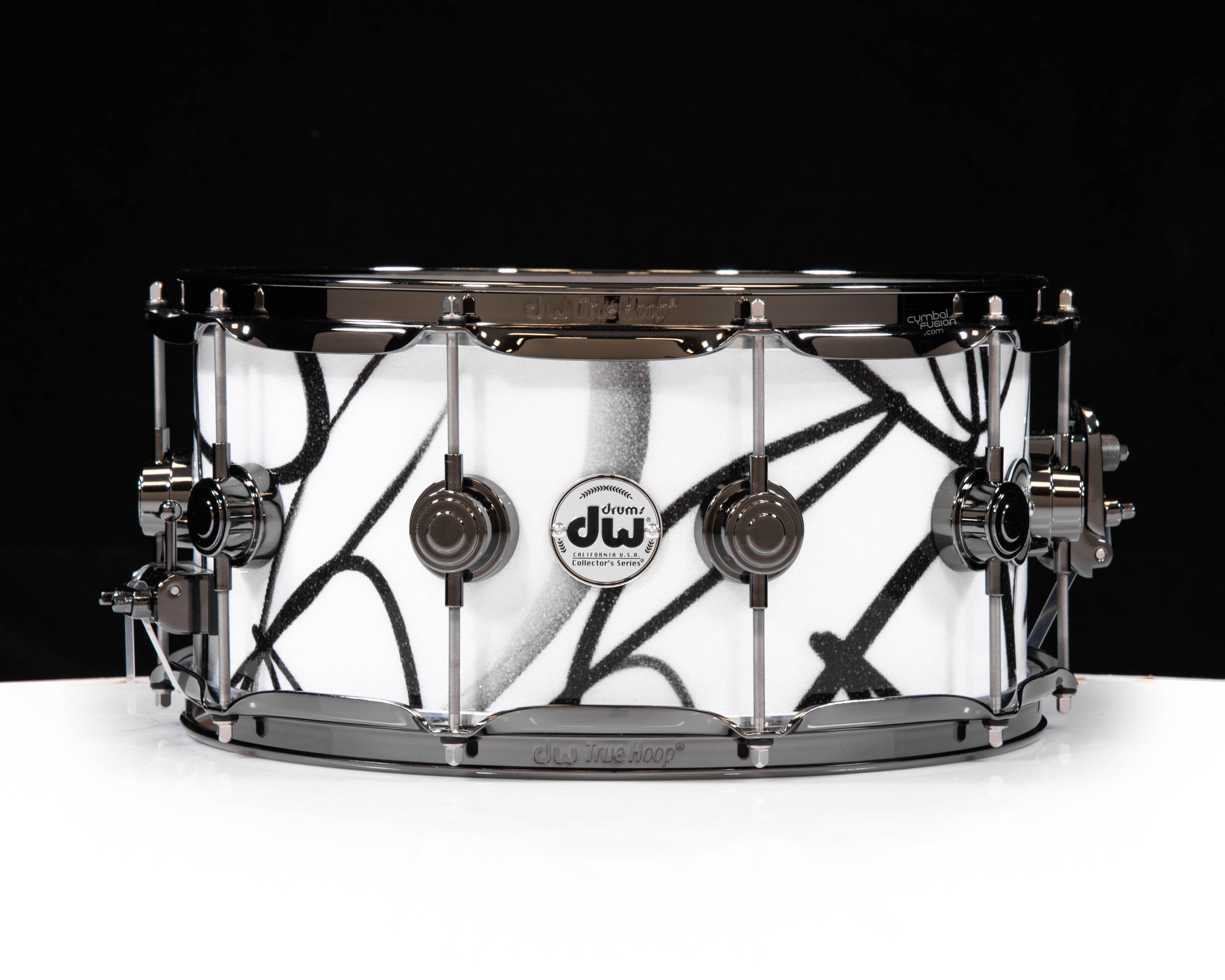 DW Collector's 6.5x14 SSC Maple Snare Drum - White Glass Contrails