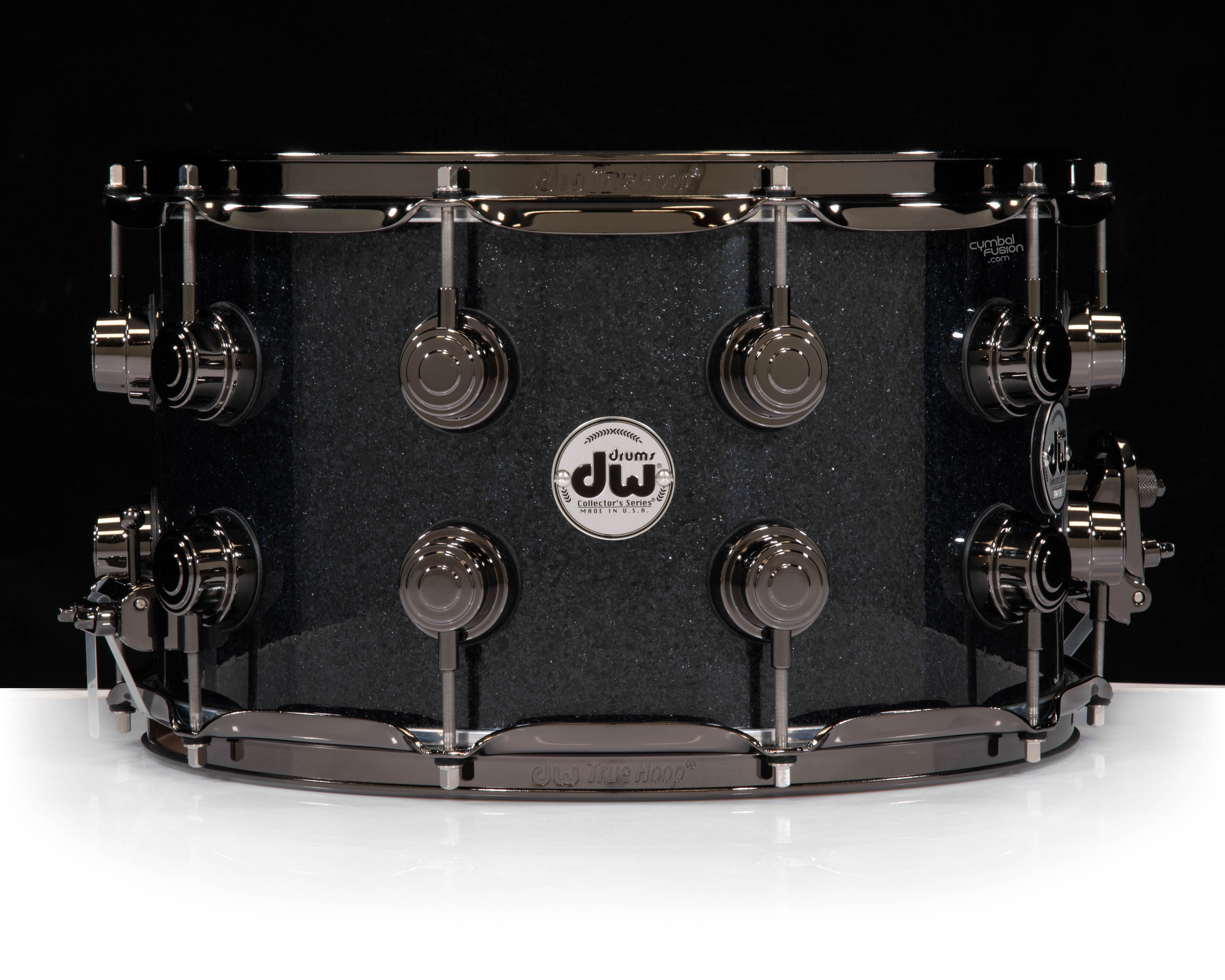 DW Collector's 8x14 VLT Snare -Gun Metal Glass w/Black Nickel HW