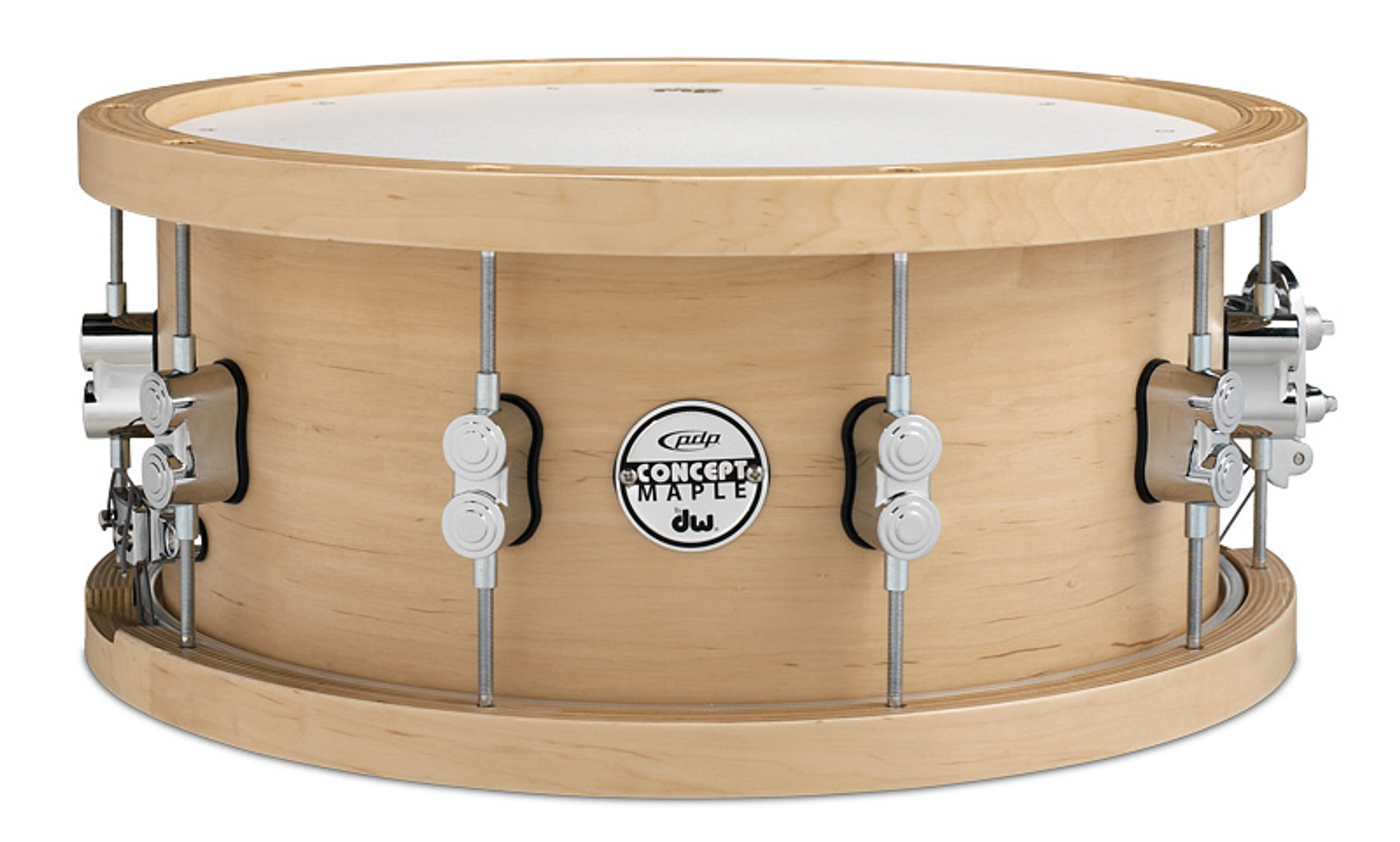 Pacific Concept Maple 5.5x14 20 Ply Wood Hoop Snare Drum Natural