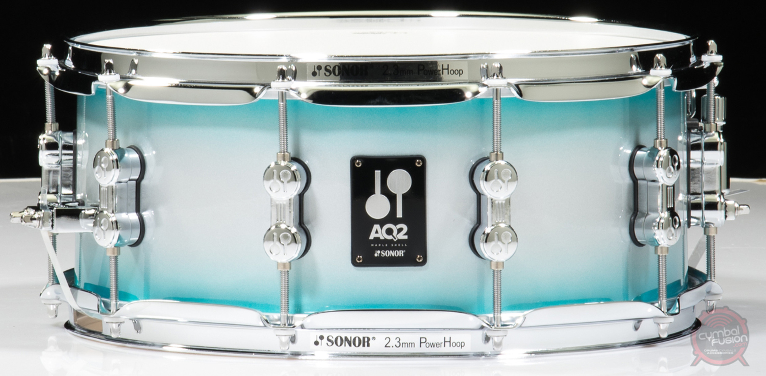 sonorin Sonor AQ2 Maple 14x6 Snare Drum - Aqua Silver Burst