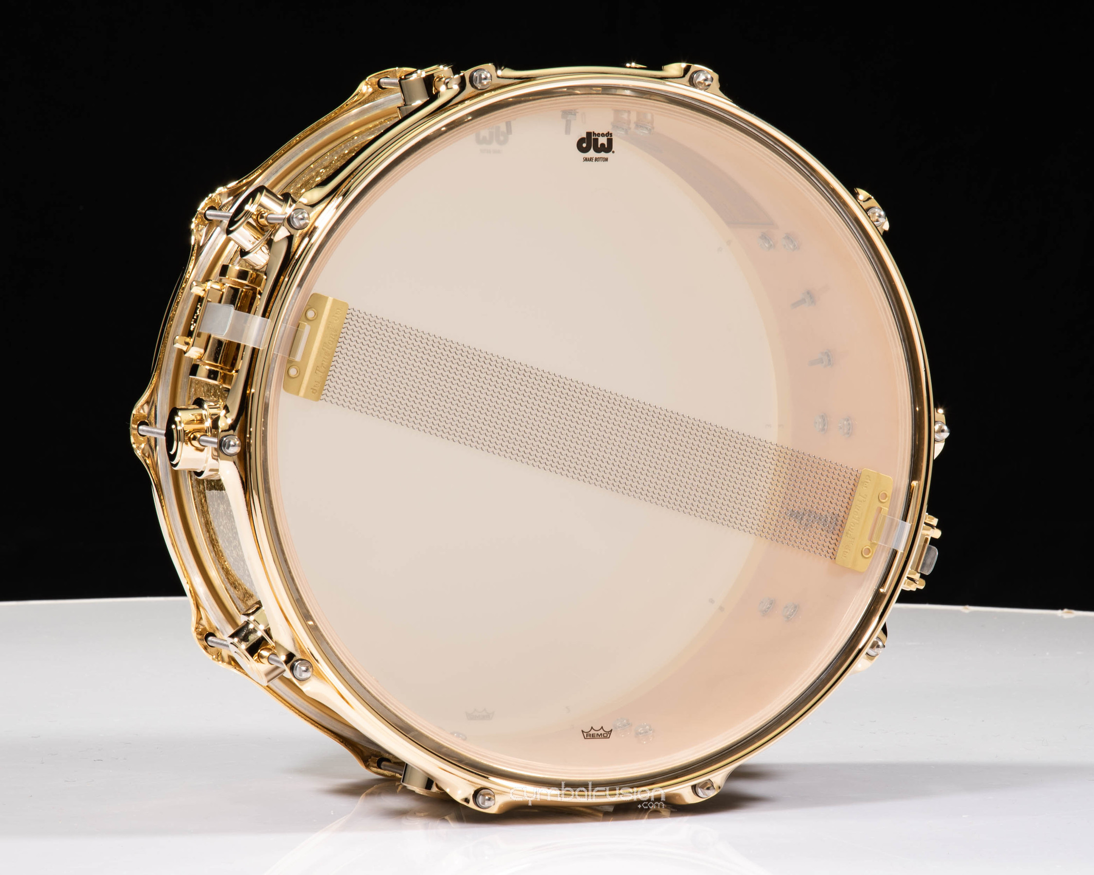 DW Collector's Series Gold Top Edge Snare 8x14 - Gold Glass