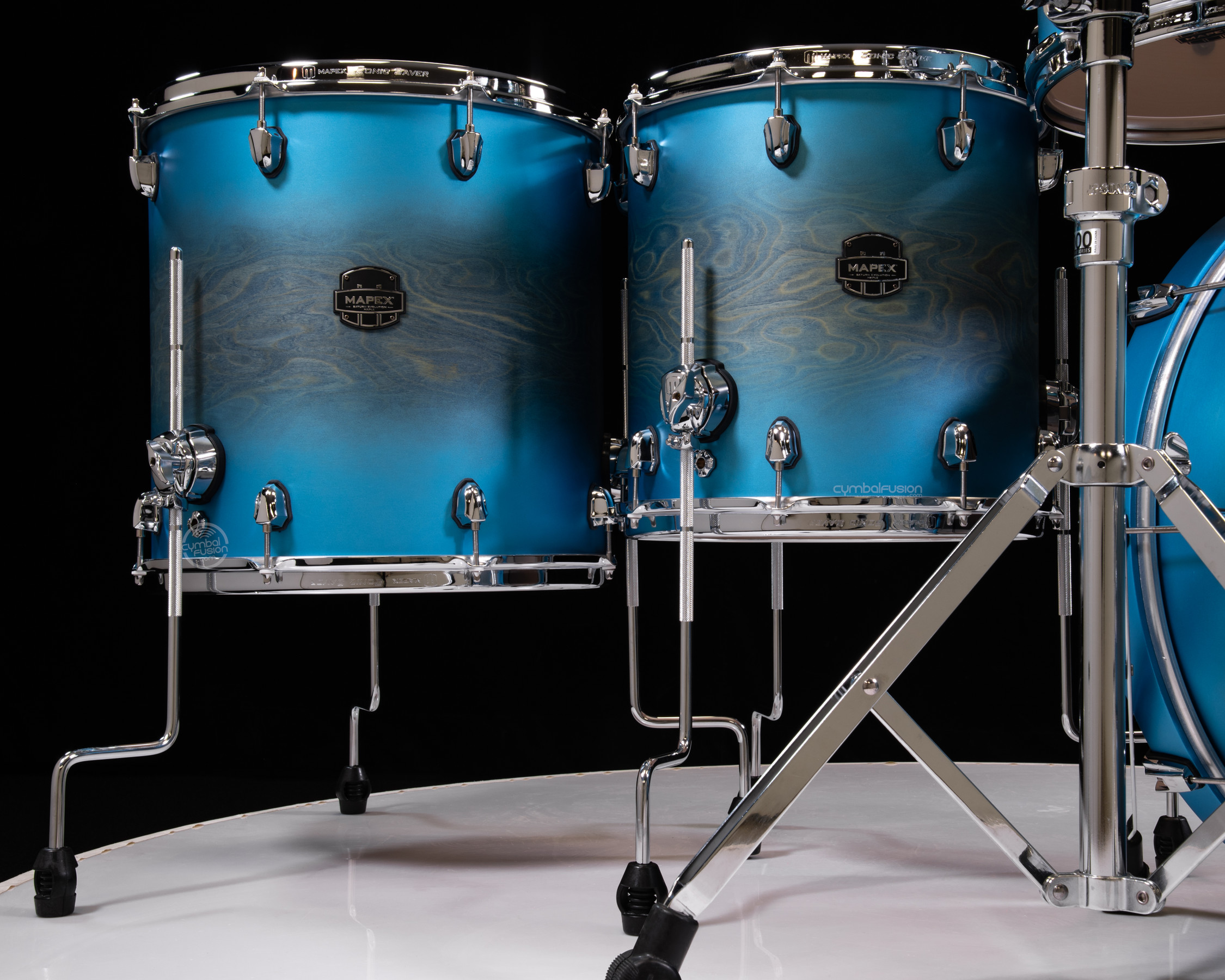 Saturn Evolution Maple/Walnut 5pc Workhorse Kit - Exotic Azure Burst