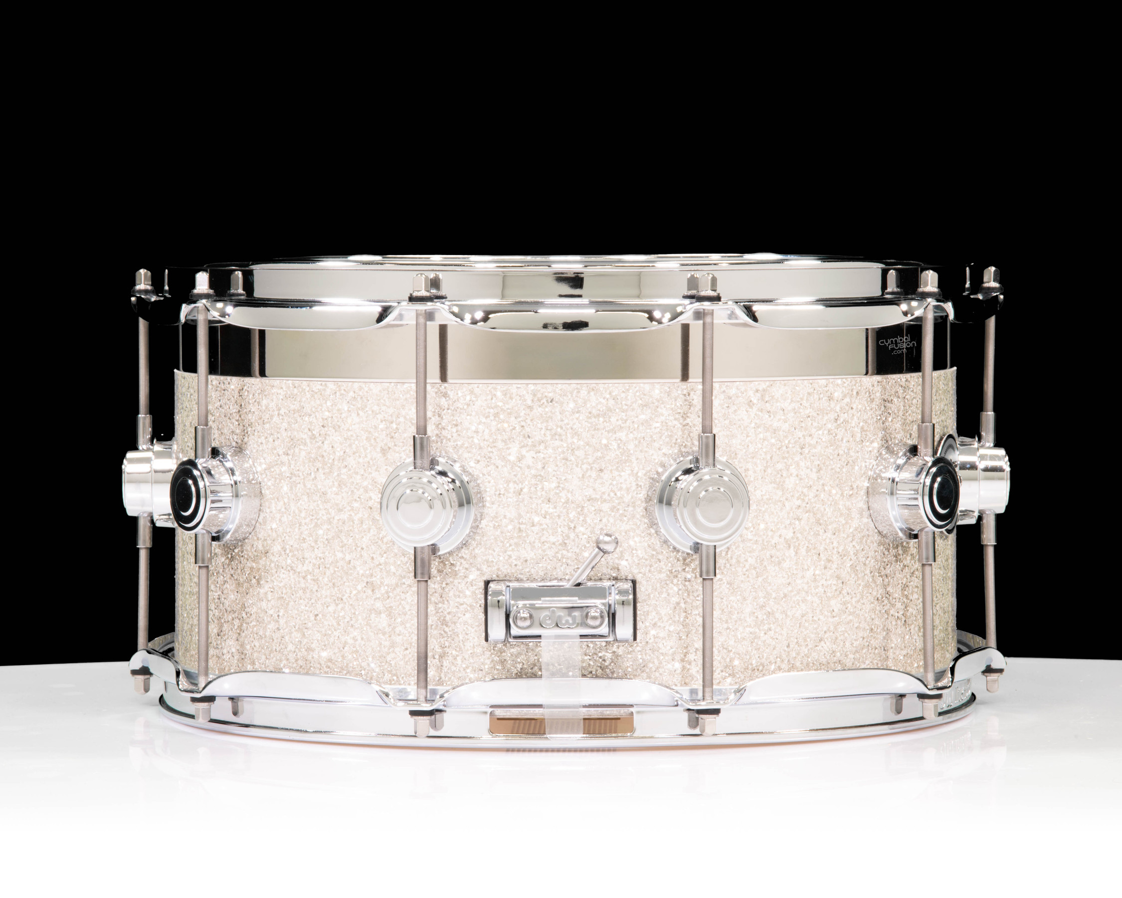 dw edge (14×5) DW Collector's Series 7x14 Top Edge Snare - Broken Glass