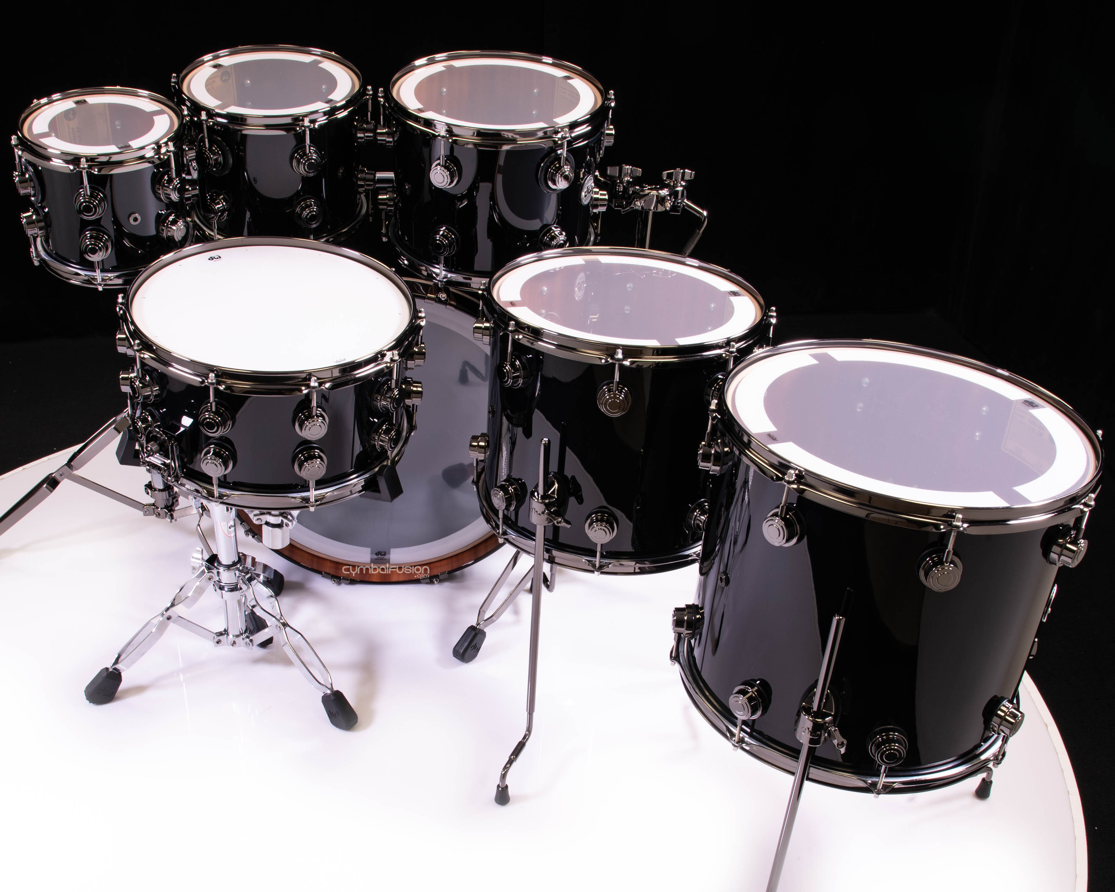 DW Collector's Series 7pc Maple/Mahogany Shell Pack - Piano Black