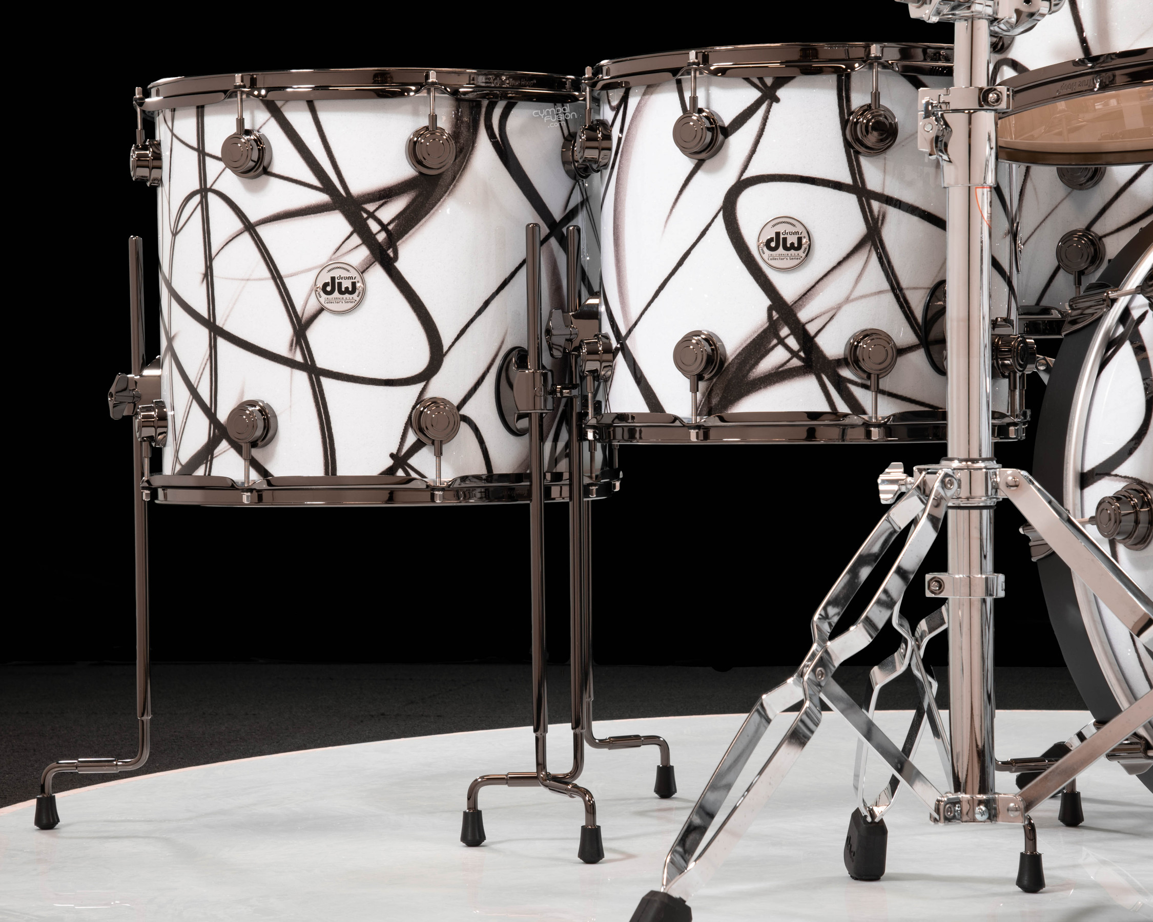 WS デアバ 「対峙する黒白」SP DW Collector's 7pc SSC Maple Kit - White Glass Contrails w/Black