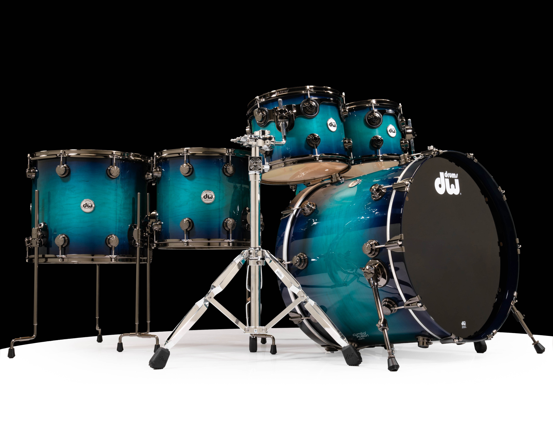 DW Collector's 6pc Maple SSC Kit - Turquoise to Super Dark Purple