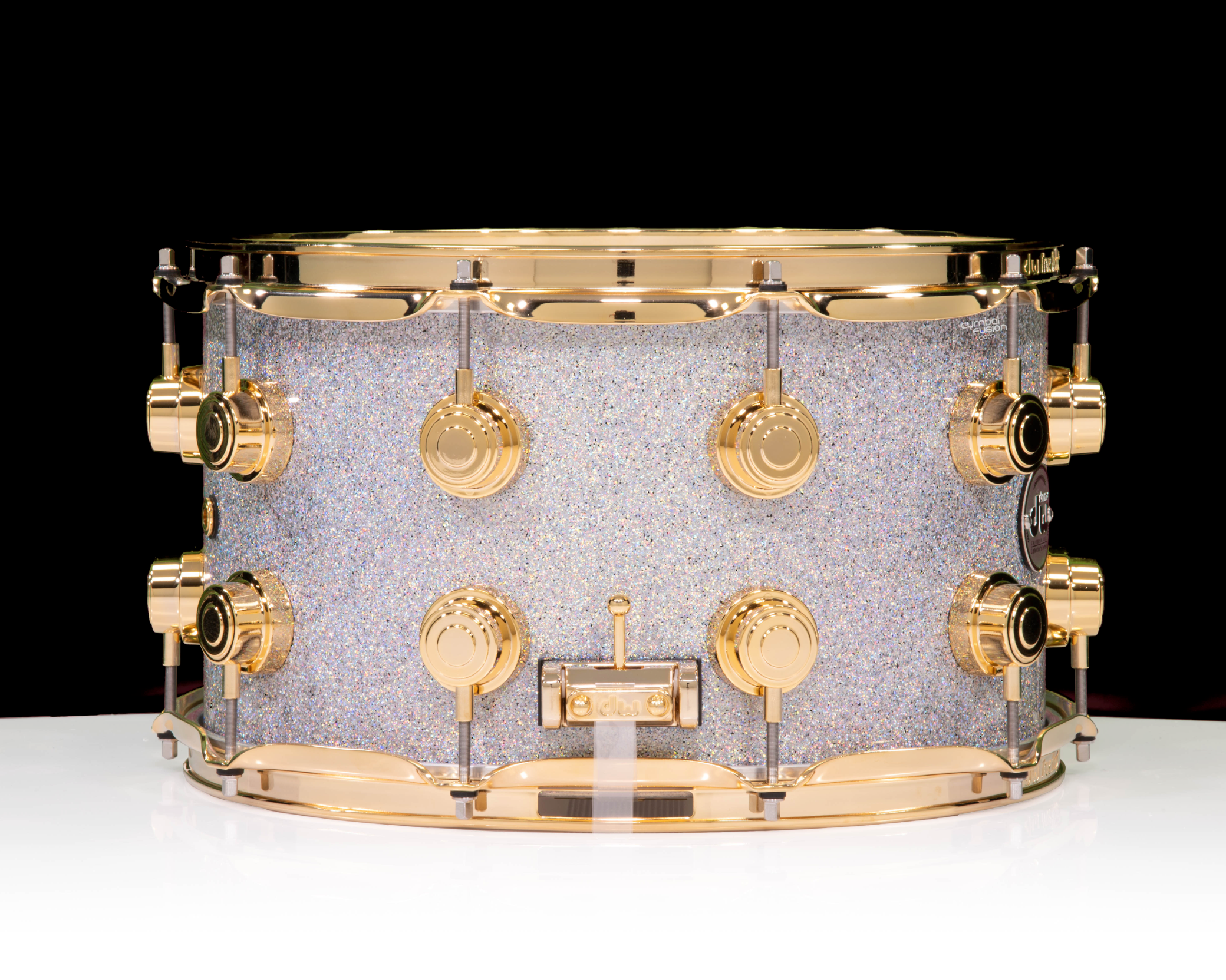 DW Collector's 8x14 Purpleheart Diamond Nebula Snare - Gold Hardware