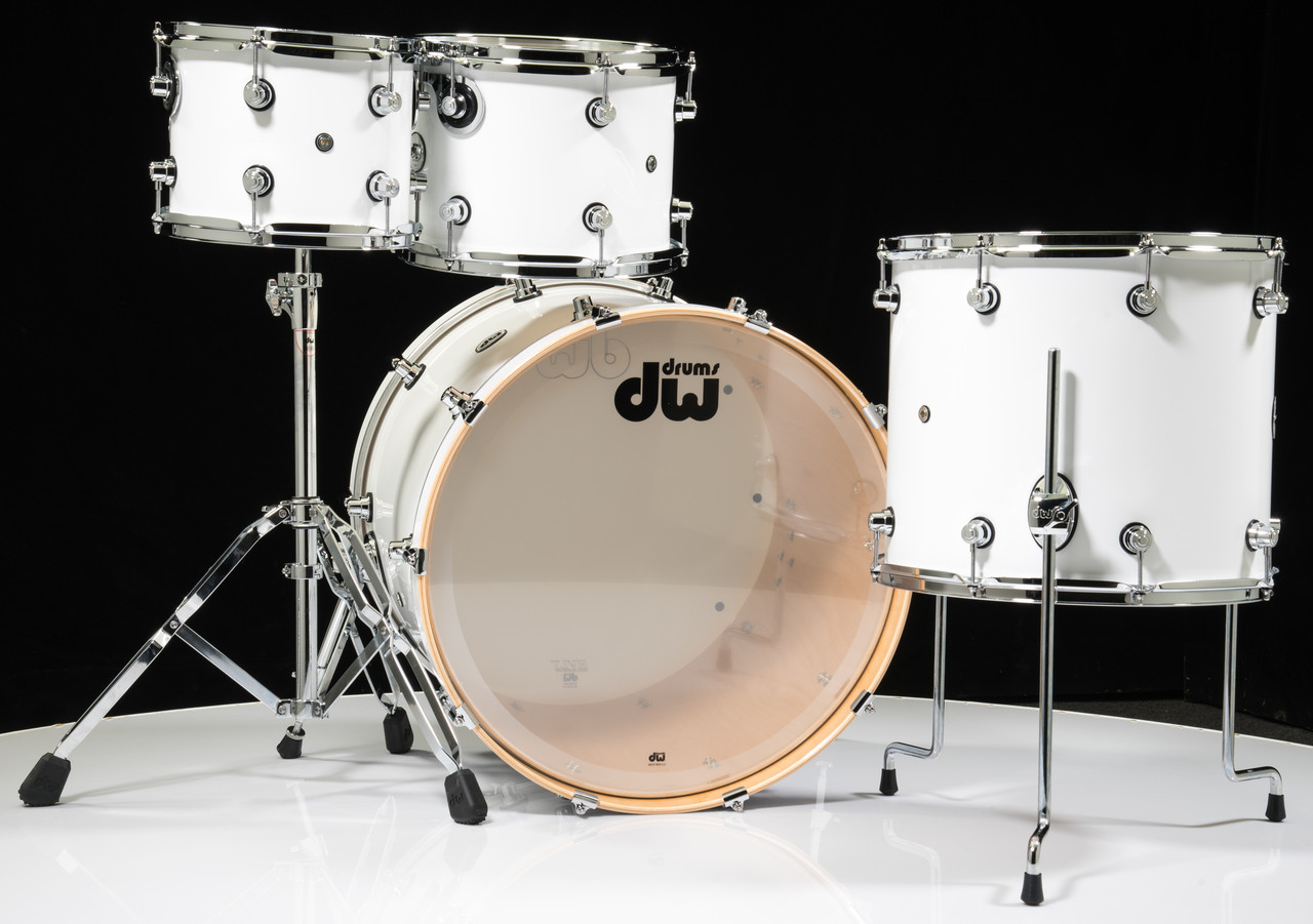DW Design Series 4pc Drum Set - Gloss White 10/12/16/22