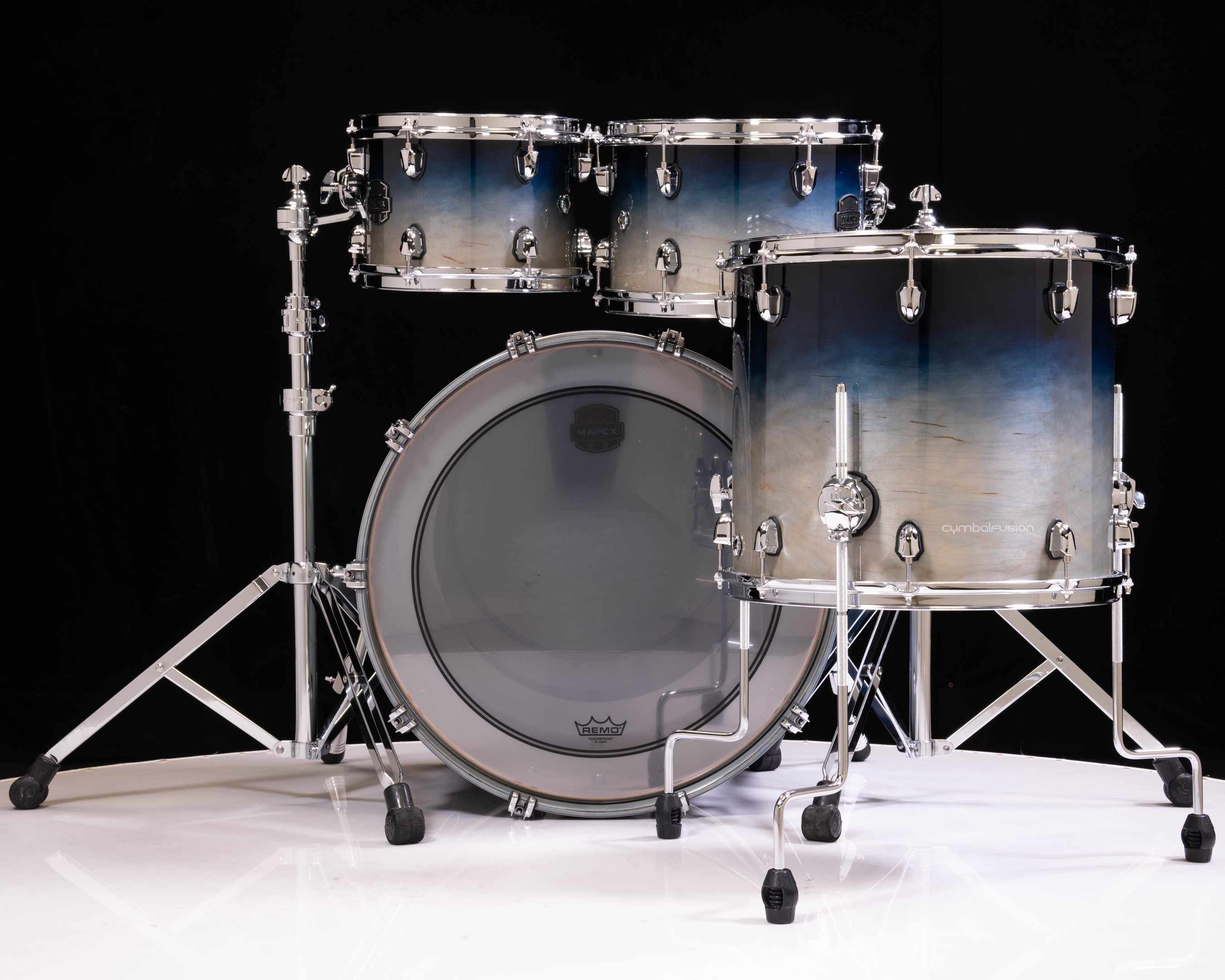 Mapex Saturn 4pc Rock Shell Pack - Teal Blue Fade