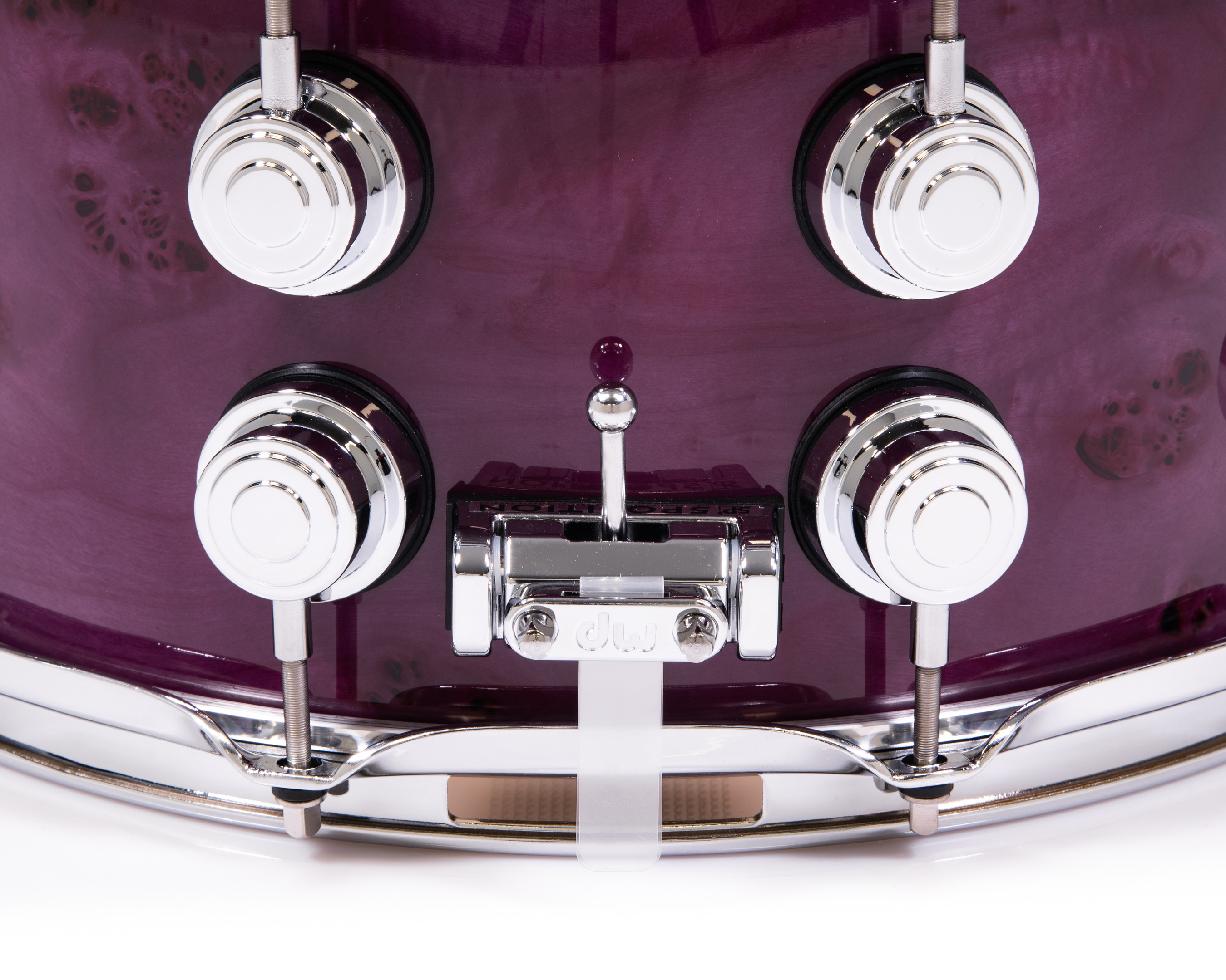 DW Collector's 7x14 Maple Snare - Transparent Lavender over Mapa