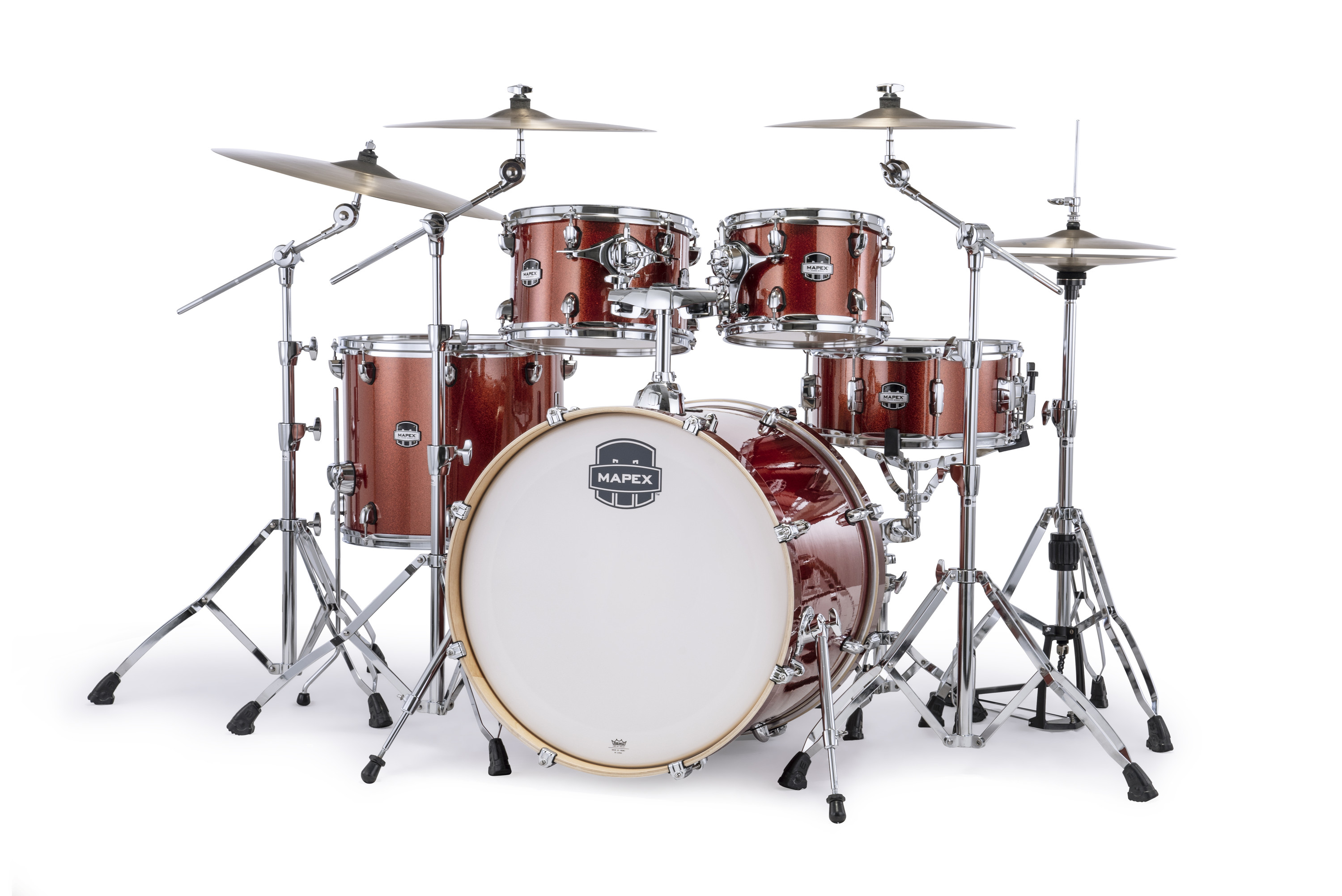 Mapex Mars Birch 5pc Rock Shell Pack - Blood Orange Sparkle