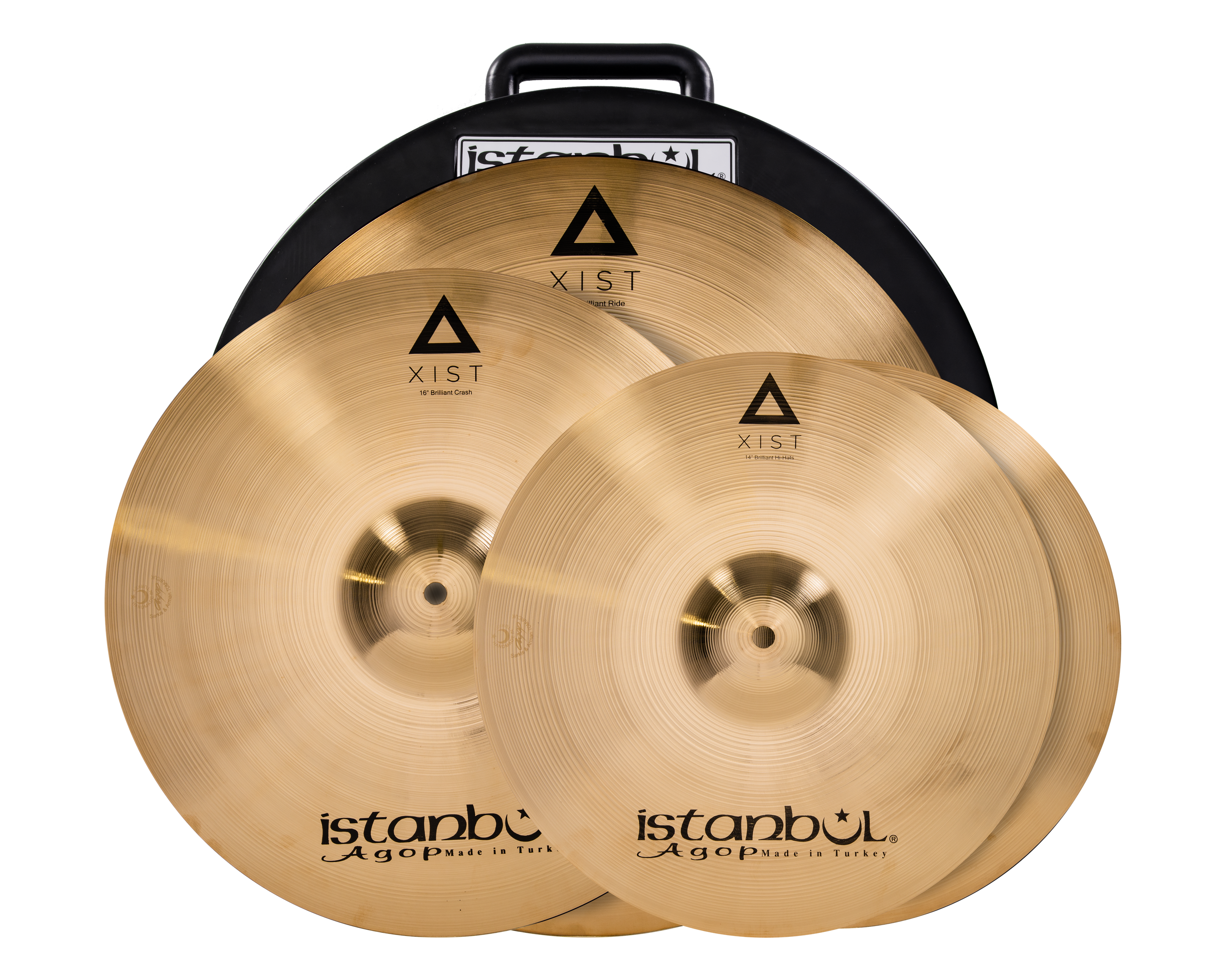 Istanbul Agop Xist Brilliant Cymbal Set 14/16/20 w/Hard Case