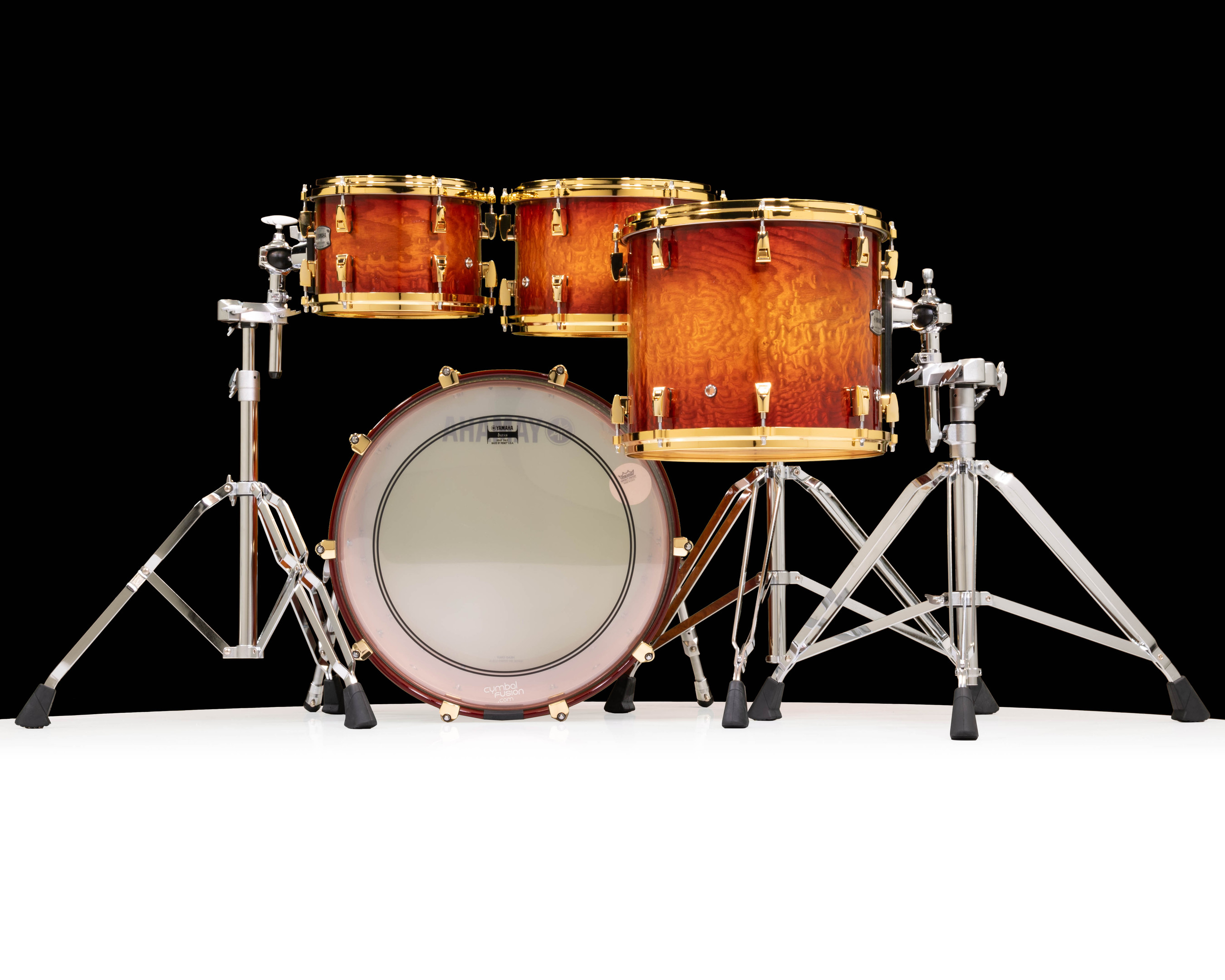 Yamaha Phoenix 4pc Drum Set Textured Amber Sunburst