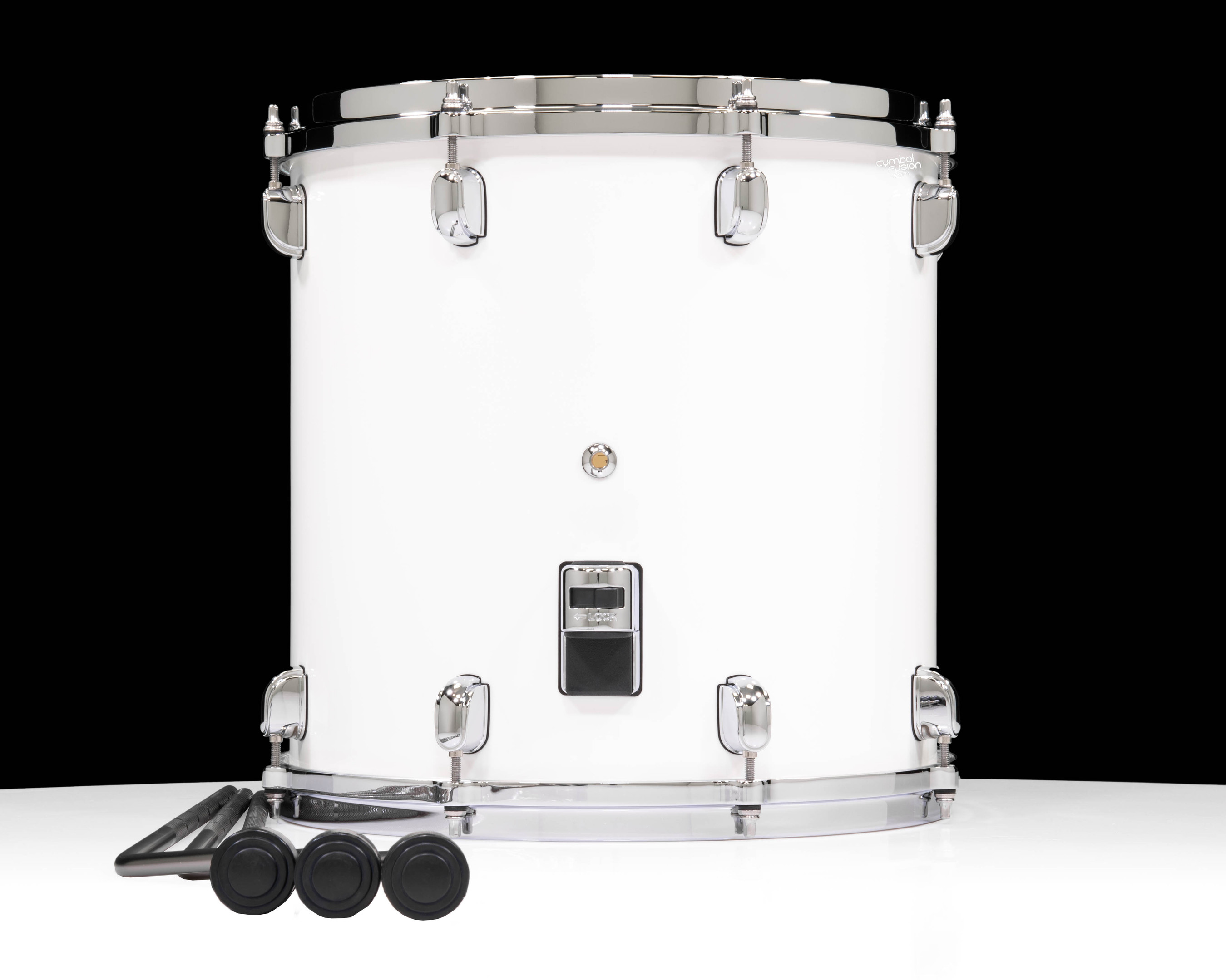 ポルノスター Tama Starclassic Maple 14”x14” Floor Tom – Piano White w/ Chrome